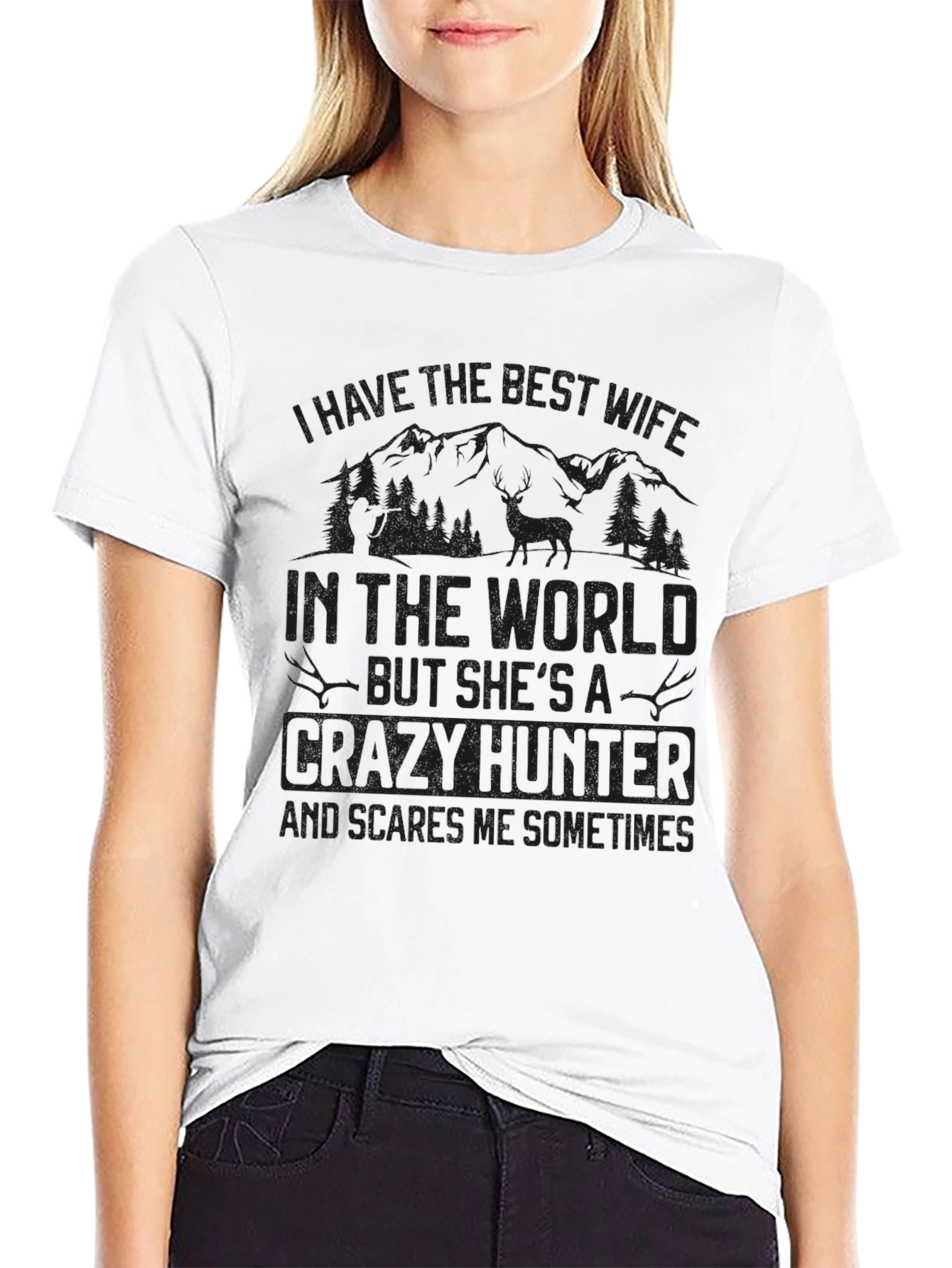 Crazy Hunter Wife Graphic Tee