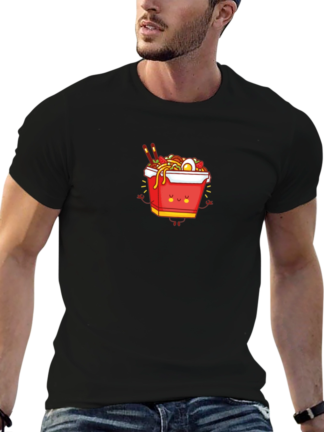 Ramen Takeout Box Graphic Tee - Black