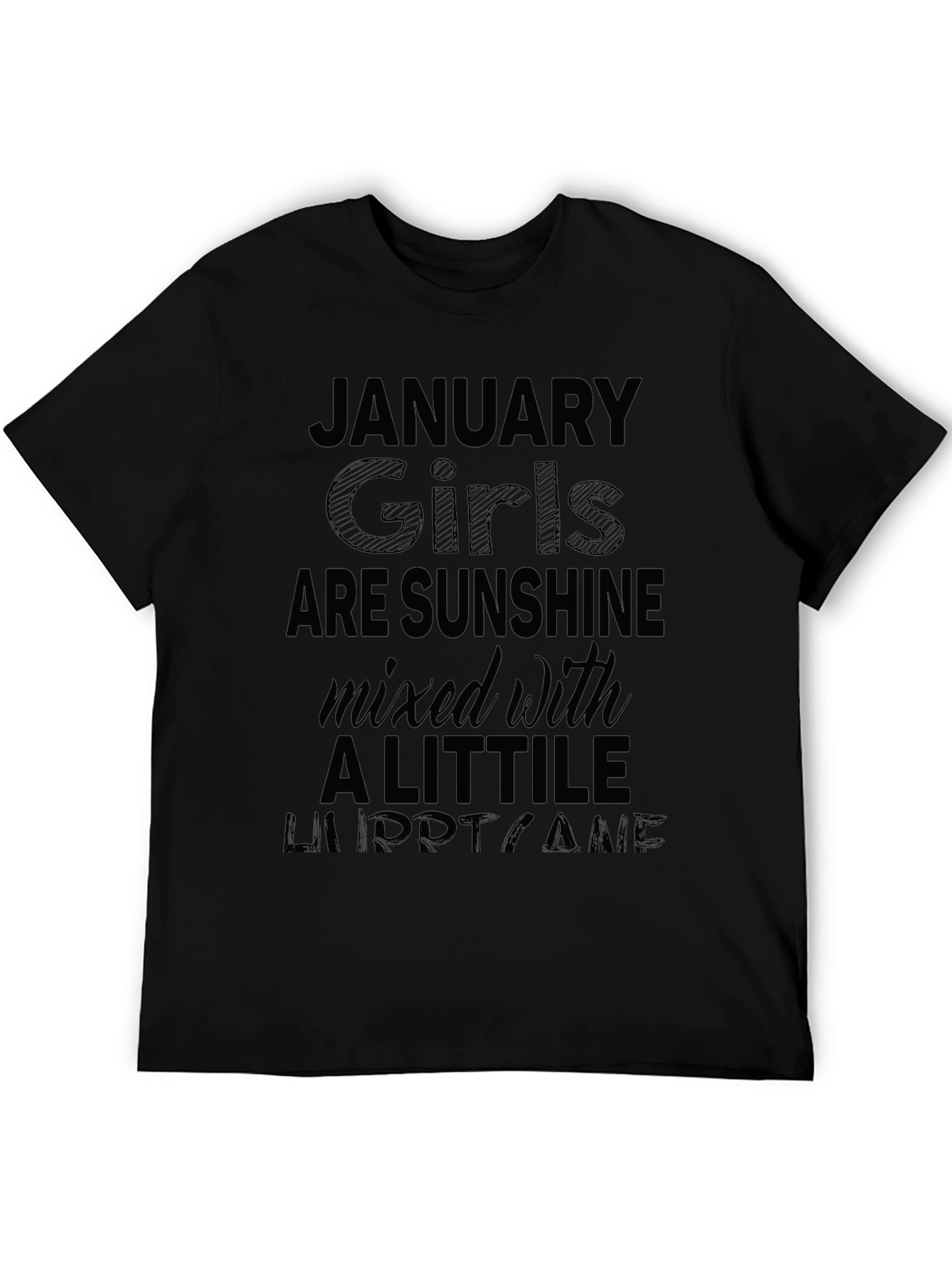 January Girls Sunshine Hurricane Black T-Shirt