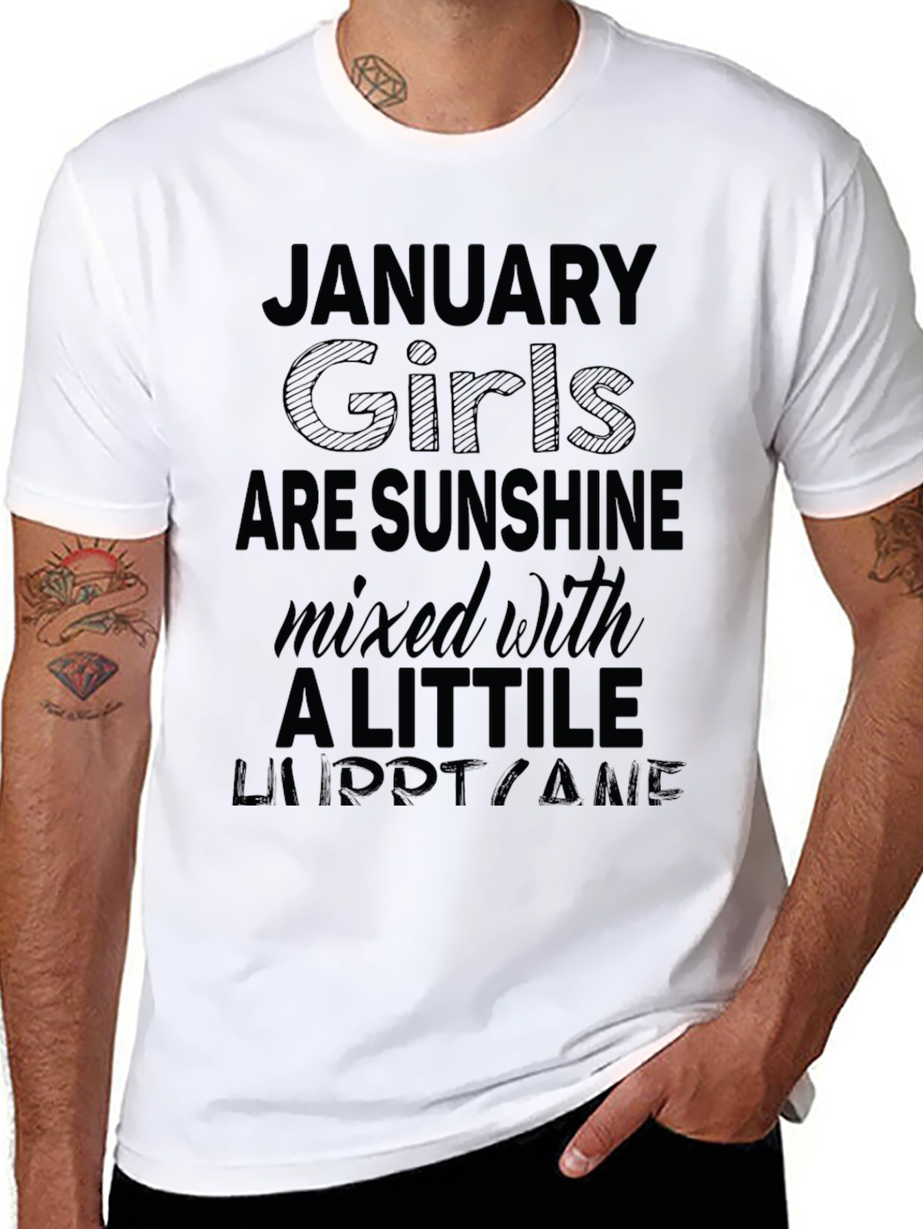 January Girls Sunshine Hurricane Black T-Shirt