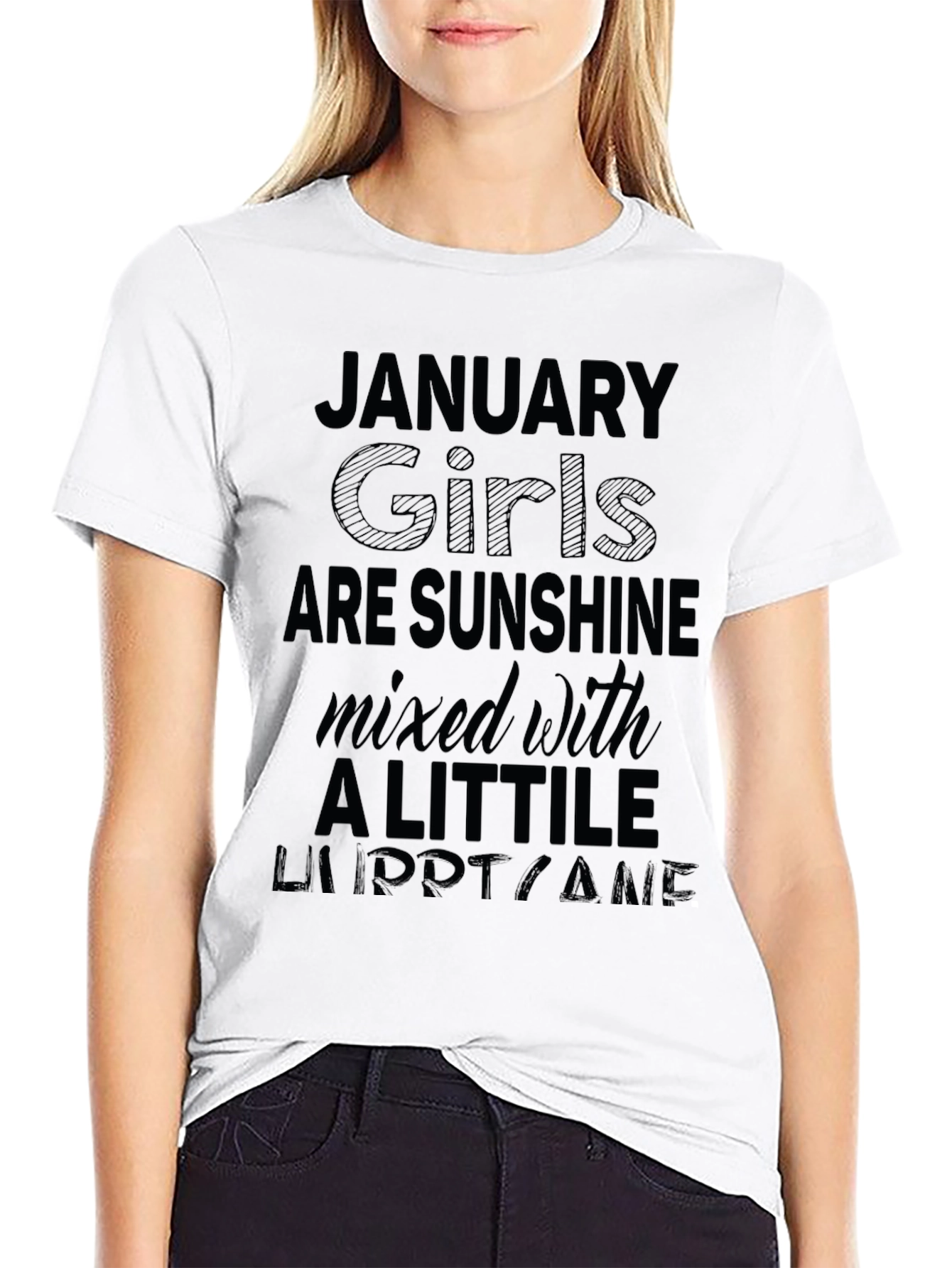 January Girls Sunshine Hurricane Black T-Shirt