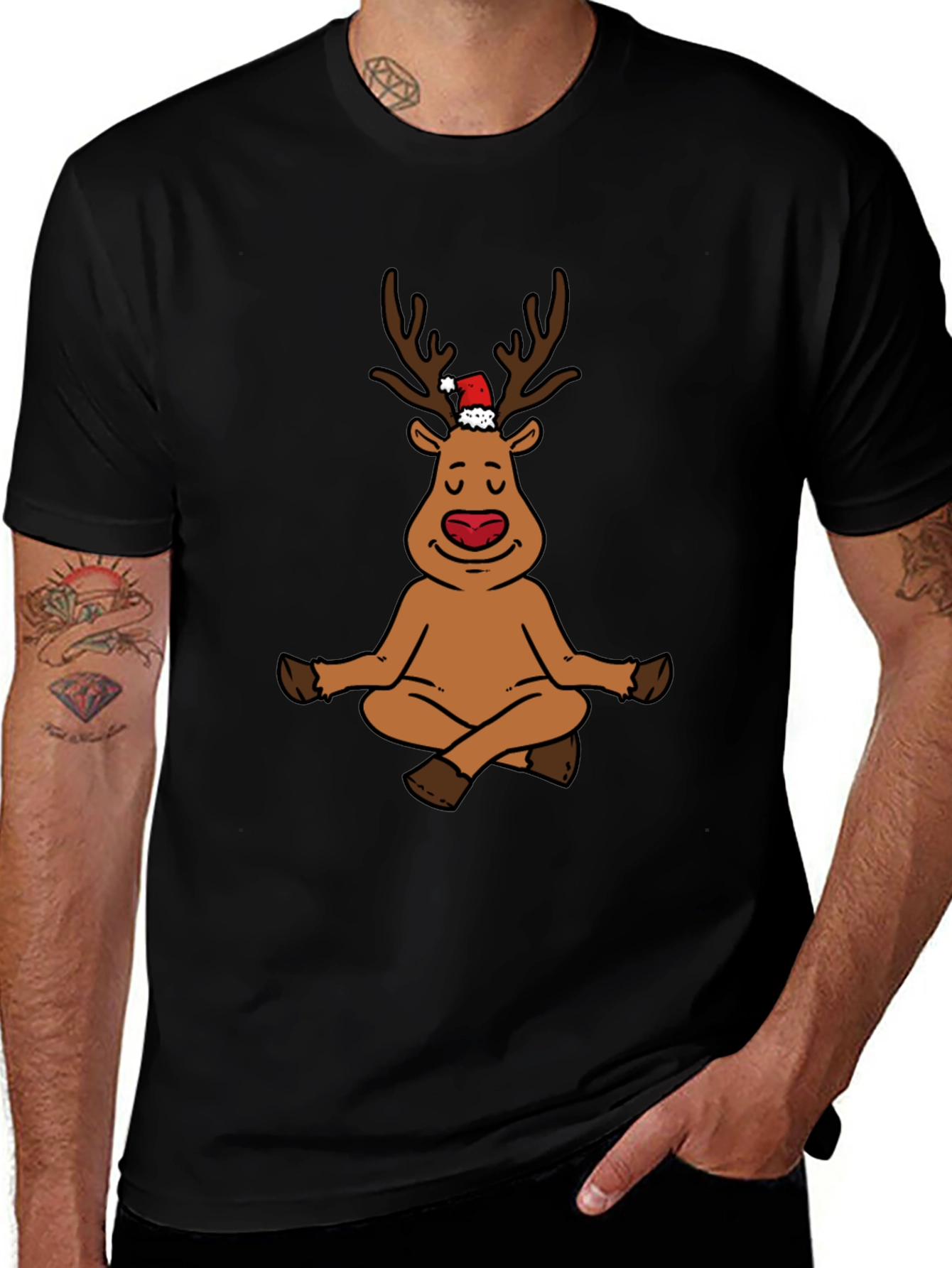 Yoga Reindeer Christmas T-Shirt