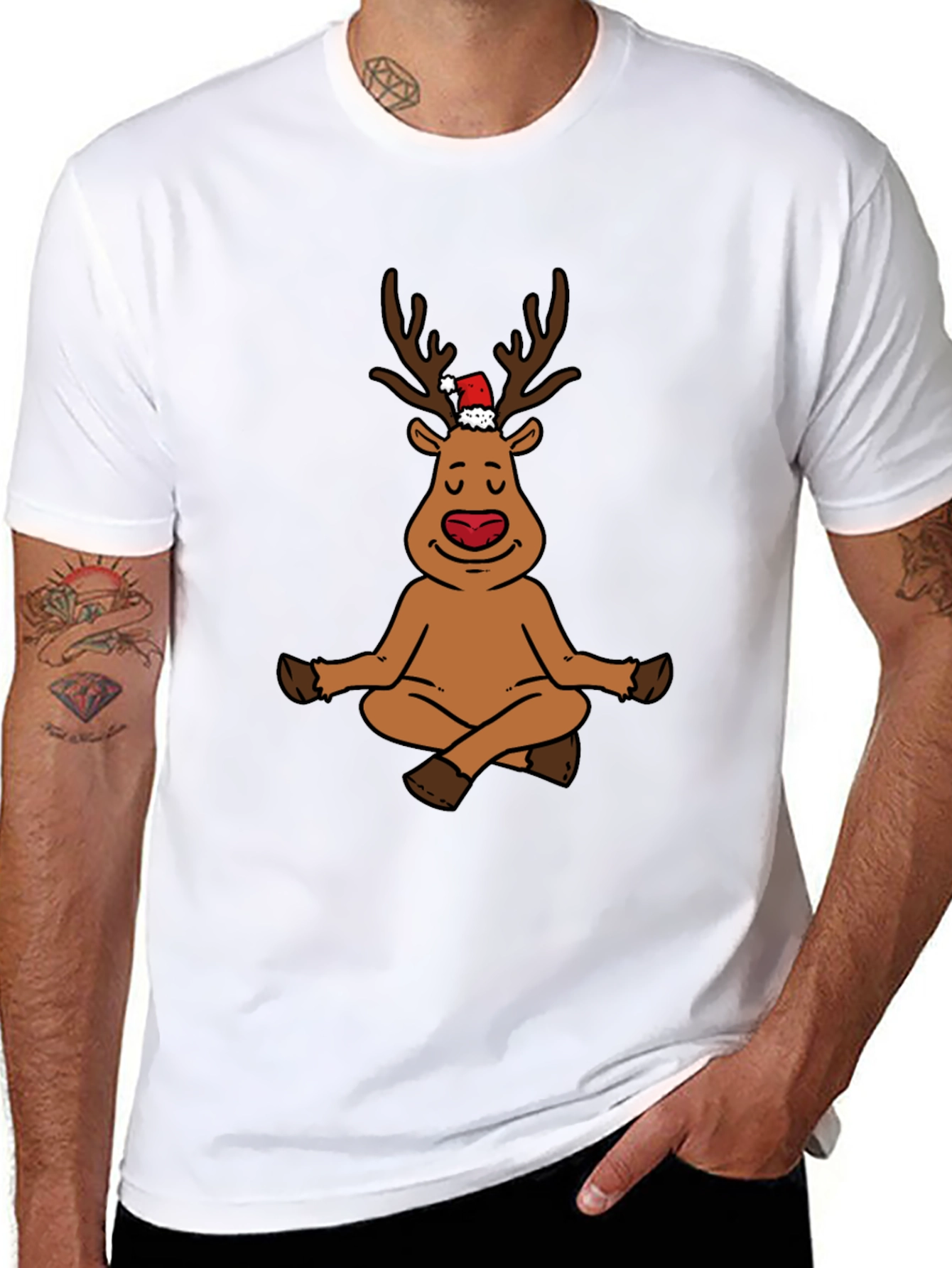 Yoga Reindeer Christmas T-Shirt