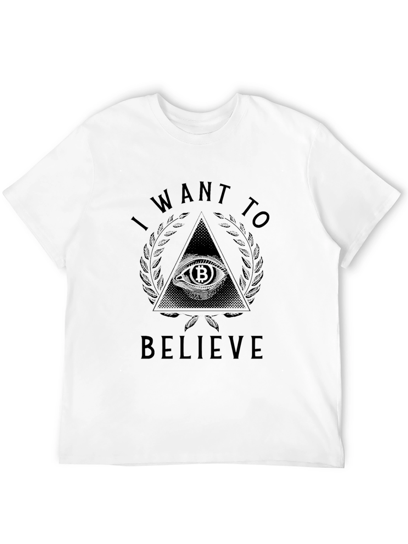 I Want to Believe Bitcoin T-Shirt - Black