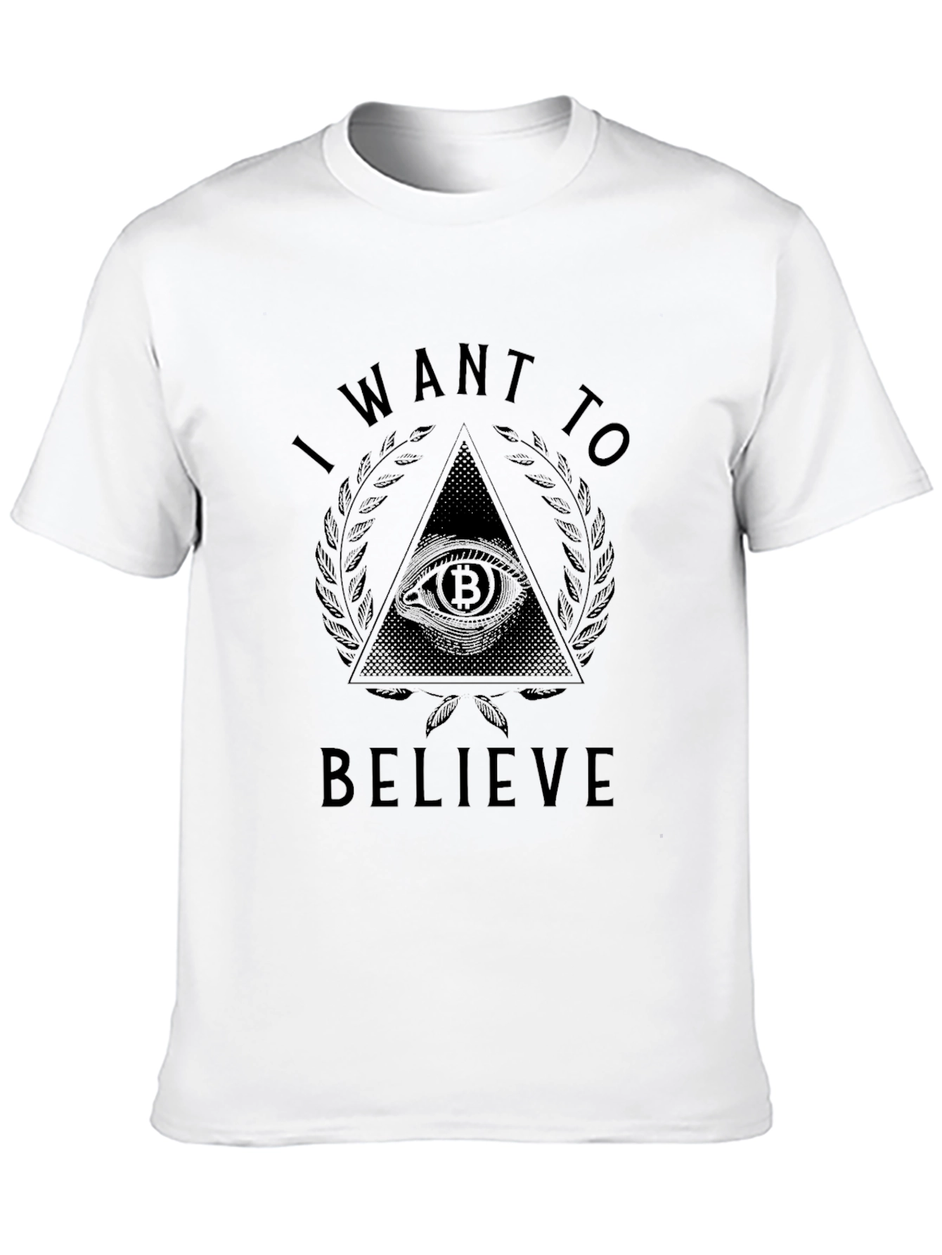 I Want to Believe Bitcoin T-Shirt - Black