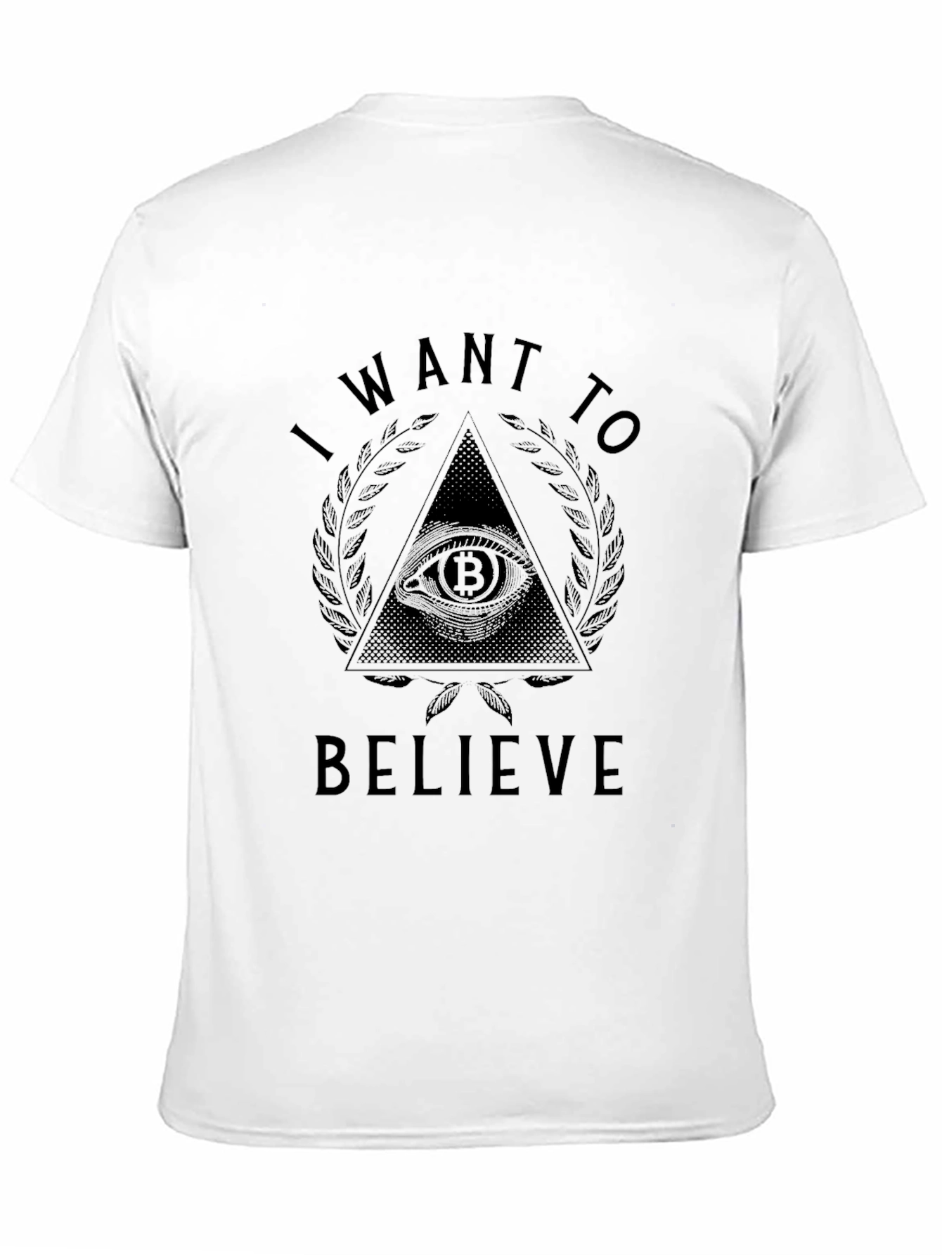 I Want to Believe Bitcoin T-Shirt - Black