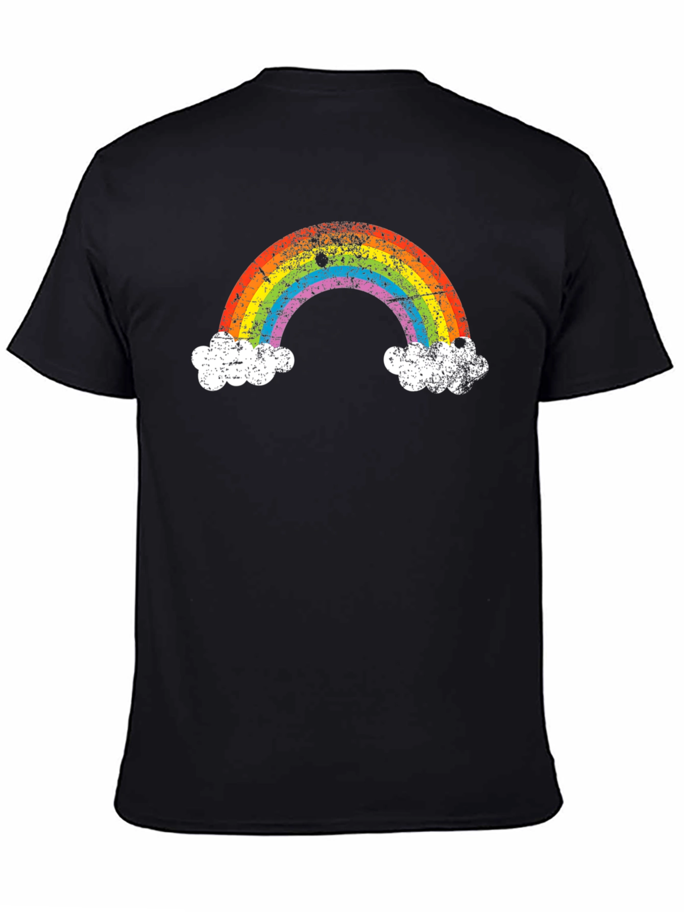 Rainbow Cloud Graphic Tee - Black