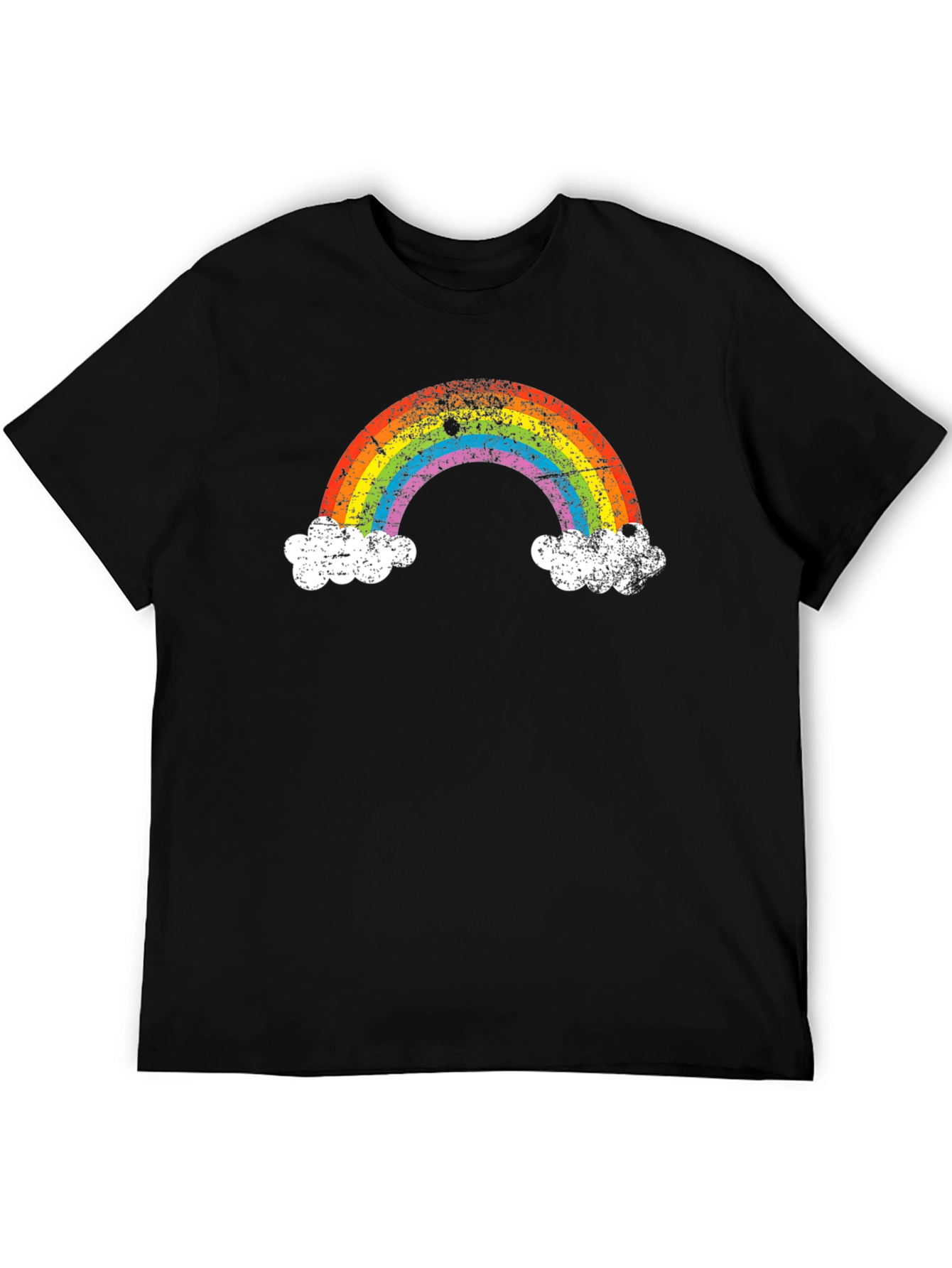 Rainbow Cloud Graphic Tee - Black