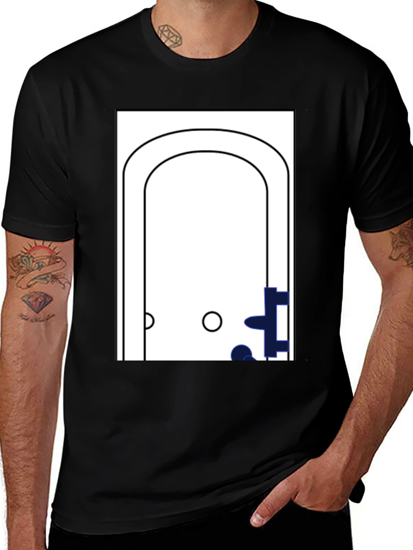 Minimalist Bathtub Graphic T-Shirt