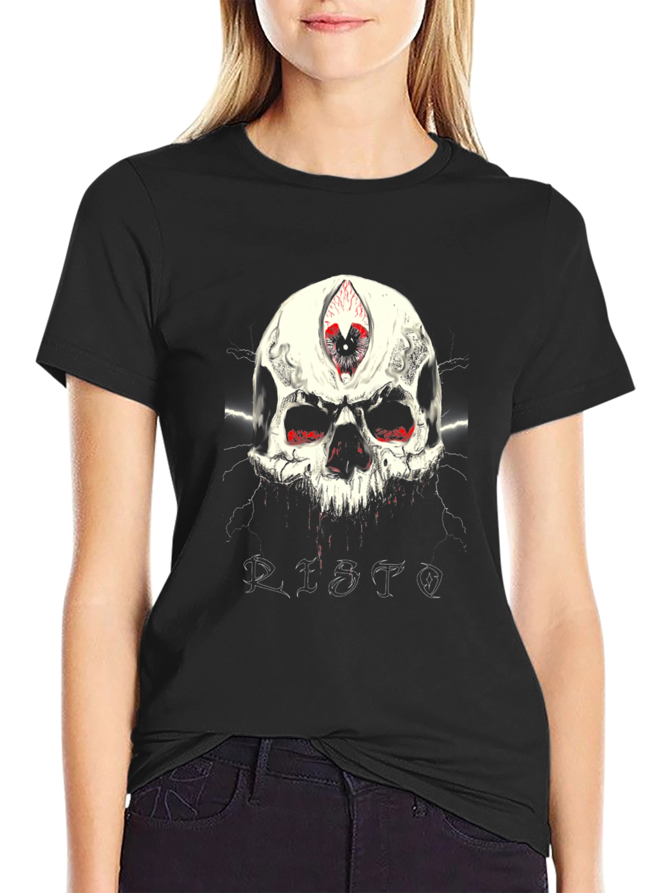 Edgy Skull Graphic Tee - Third Eye Design