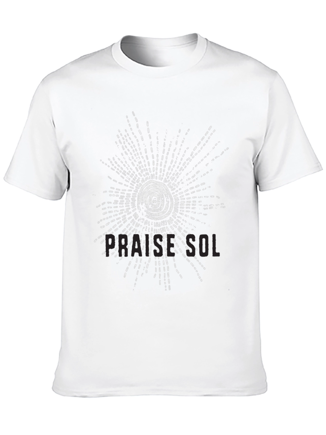 Abstract Sunburst Graphic Black T-Shirt