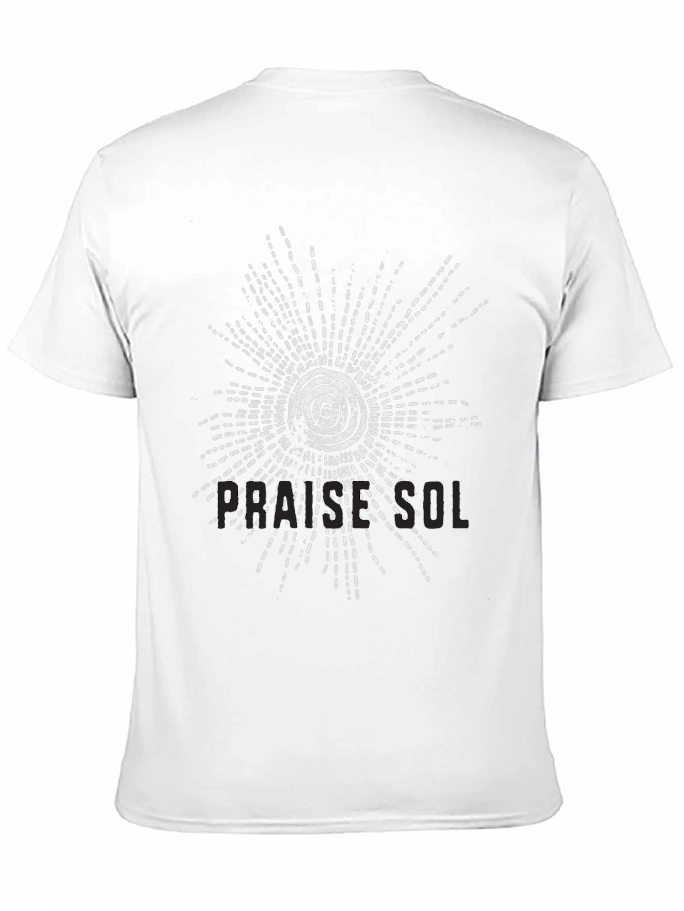 Abstract Sunburst Graphic Black T-Shirt