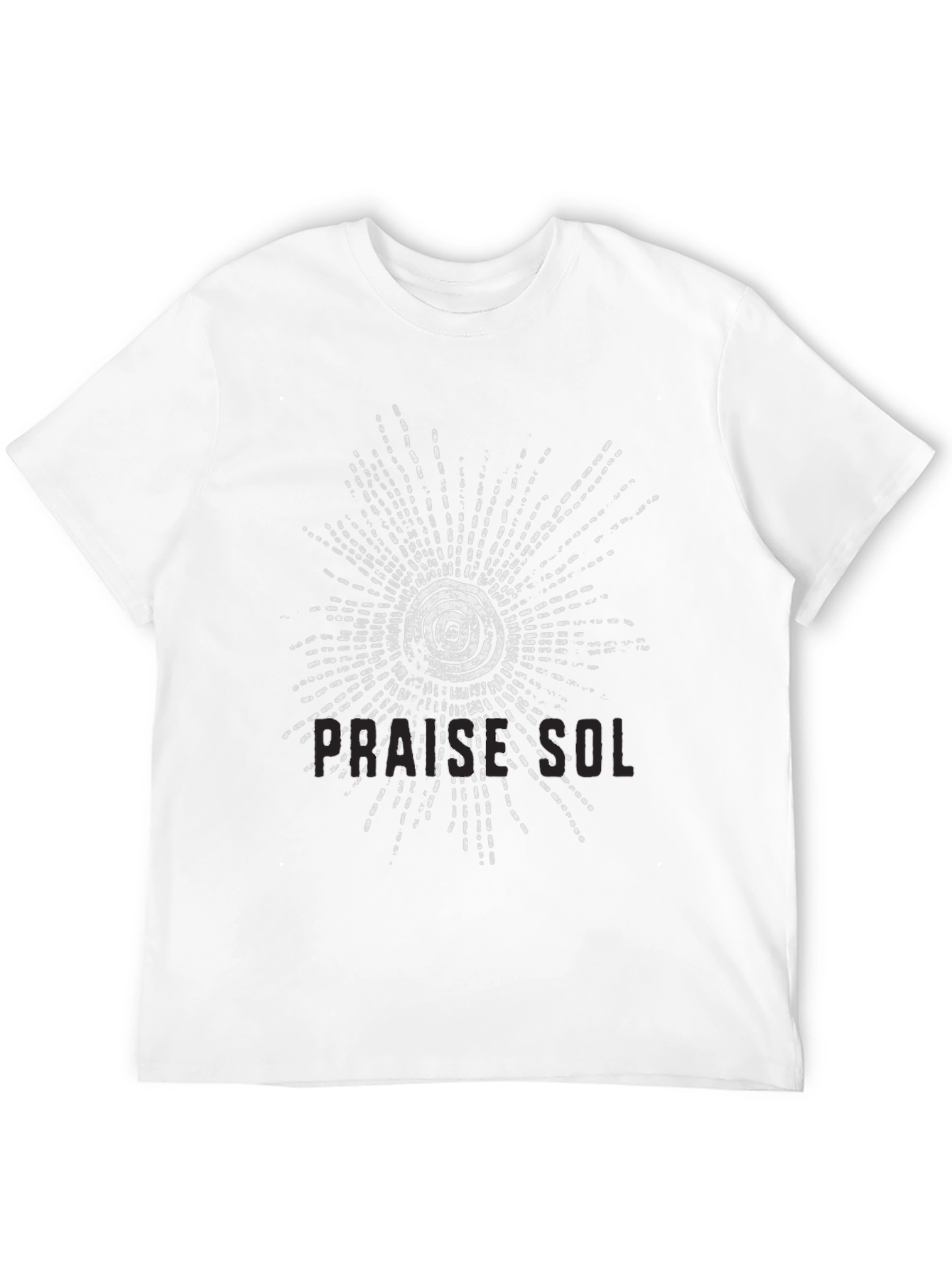 Abstract Sunburst Graphic Black T-Shirt