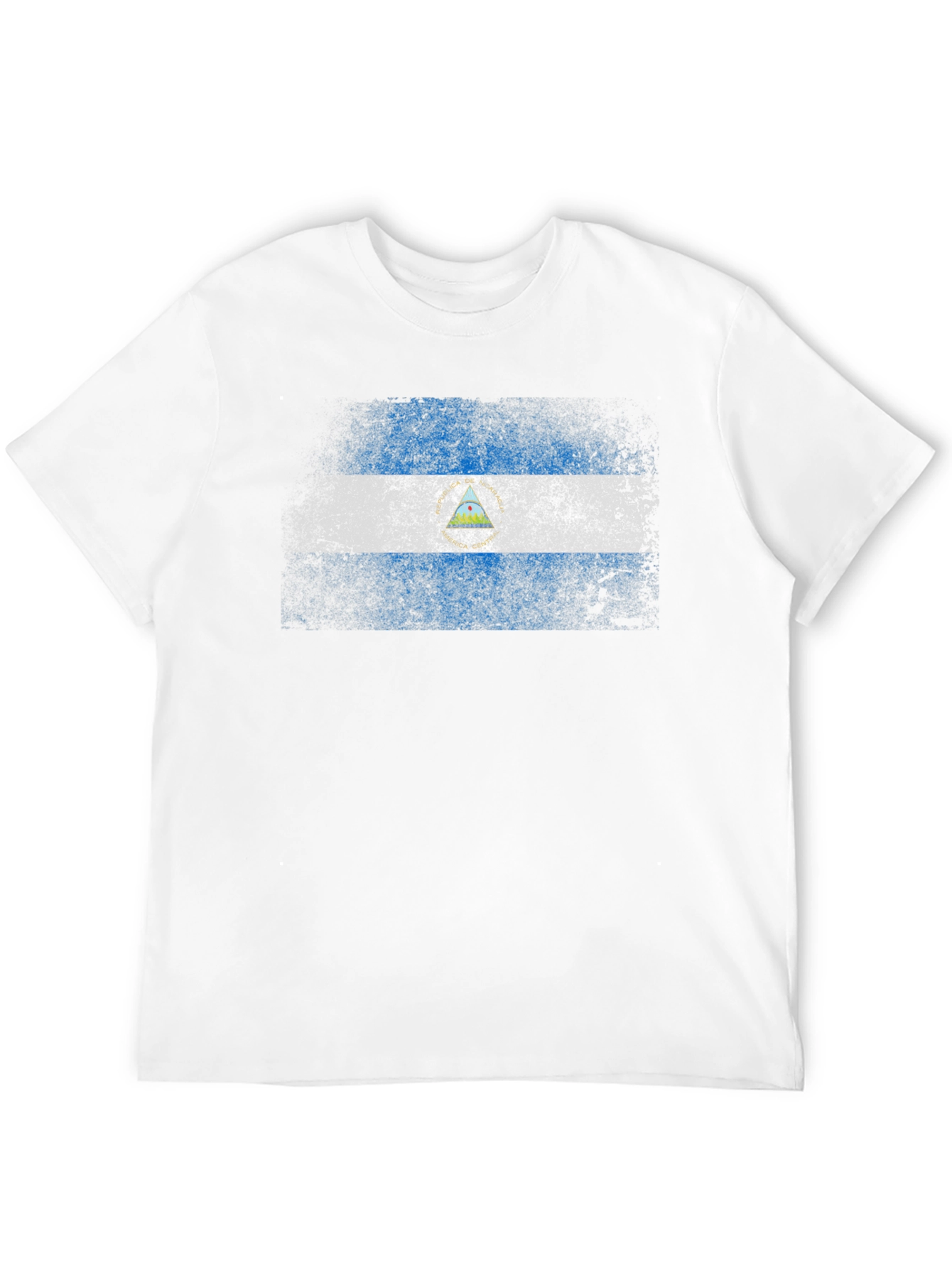 Nicaragua Flag T-Shirt - Distressed Design