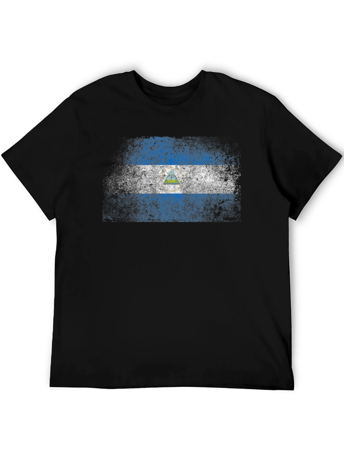 Nicaragua Flag T-Shirt - Distressed Design