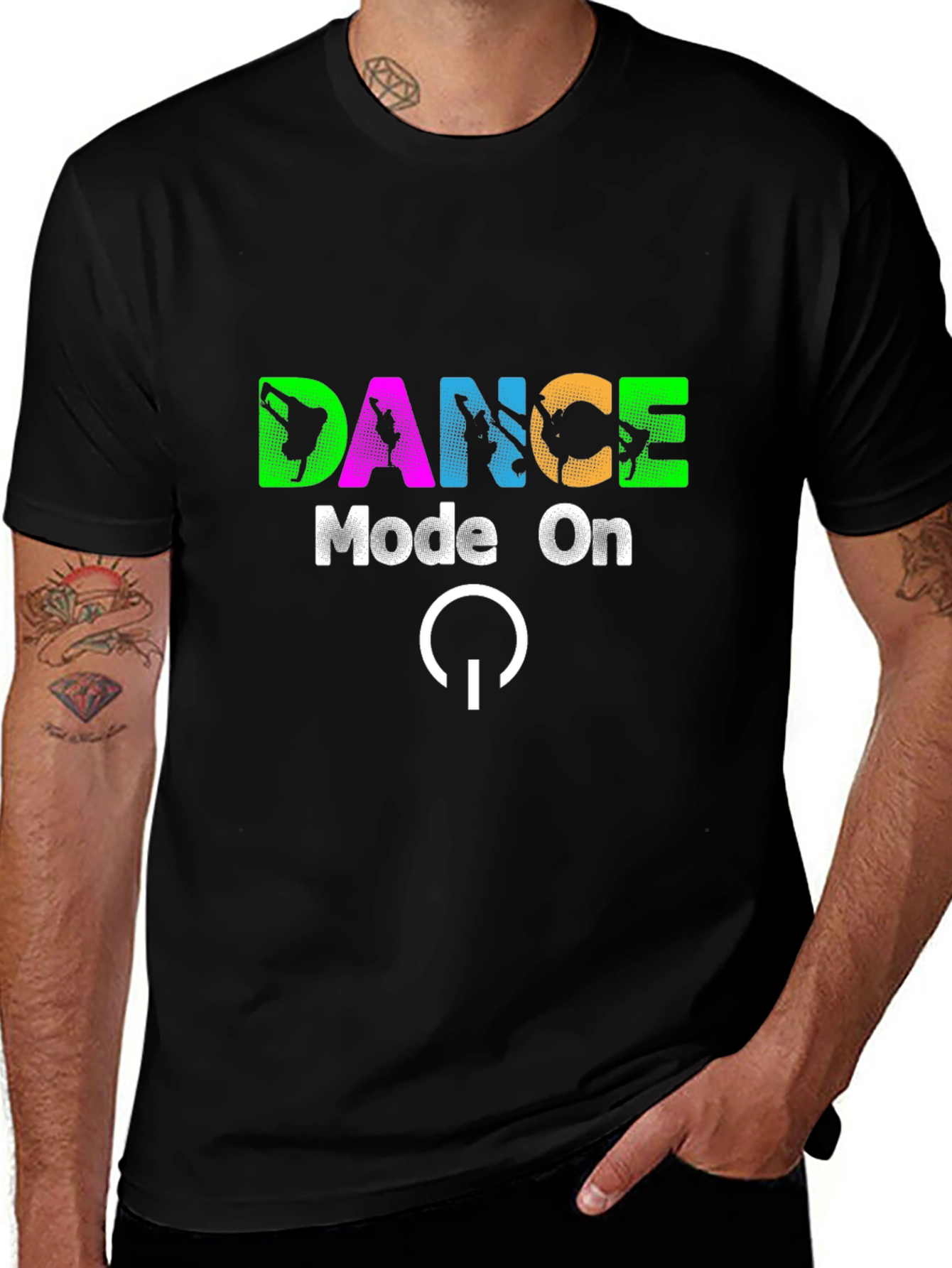 Dance Mode On T-Shirt - Black