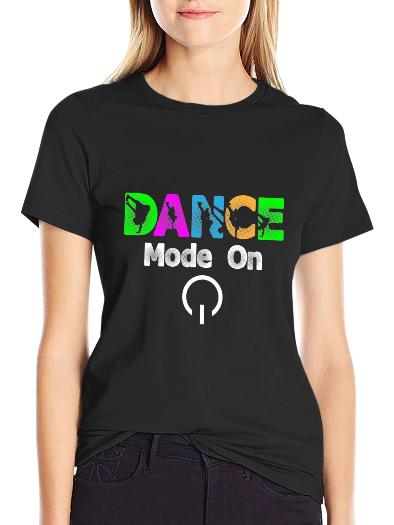 Dance Mode On T-Shirt - Black