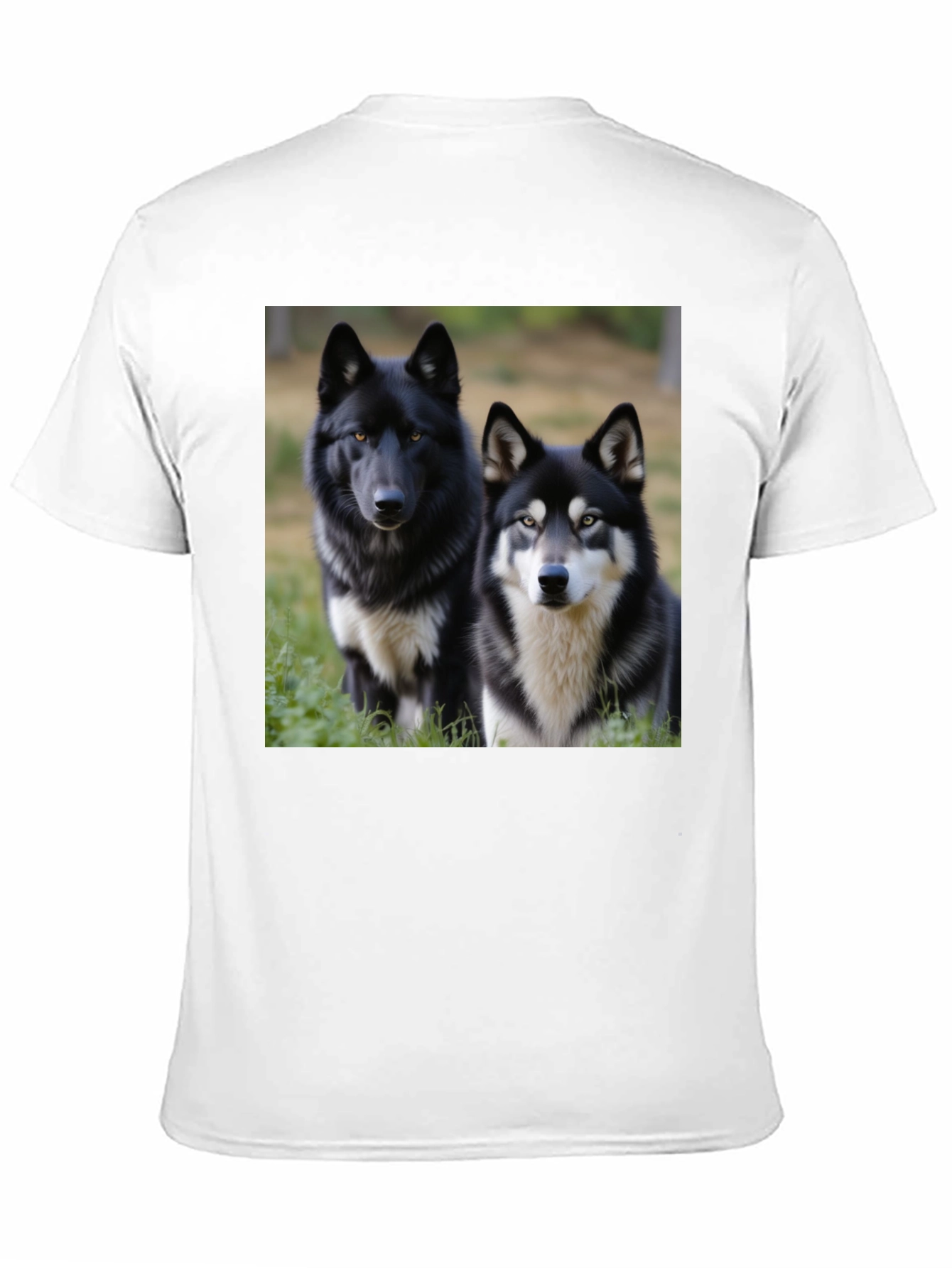 Wolf Duo Graphic Tee - Unisex Black T-Shirt