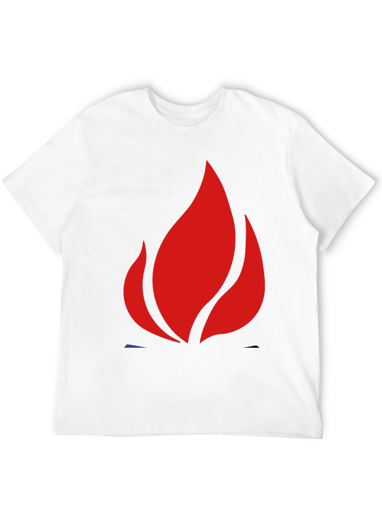 Bold Flame Graphic Black T-Shirt