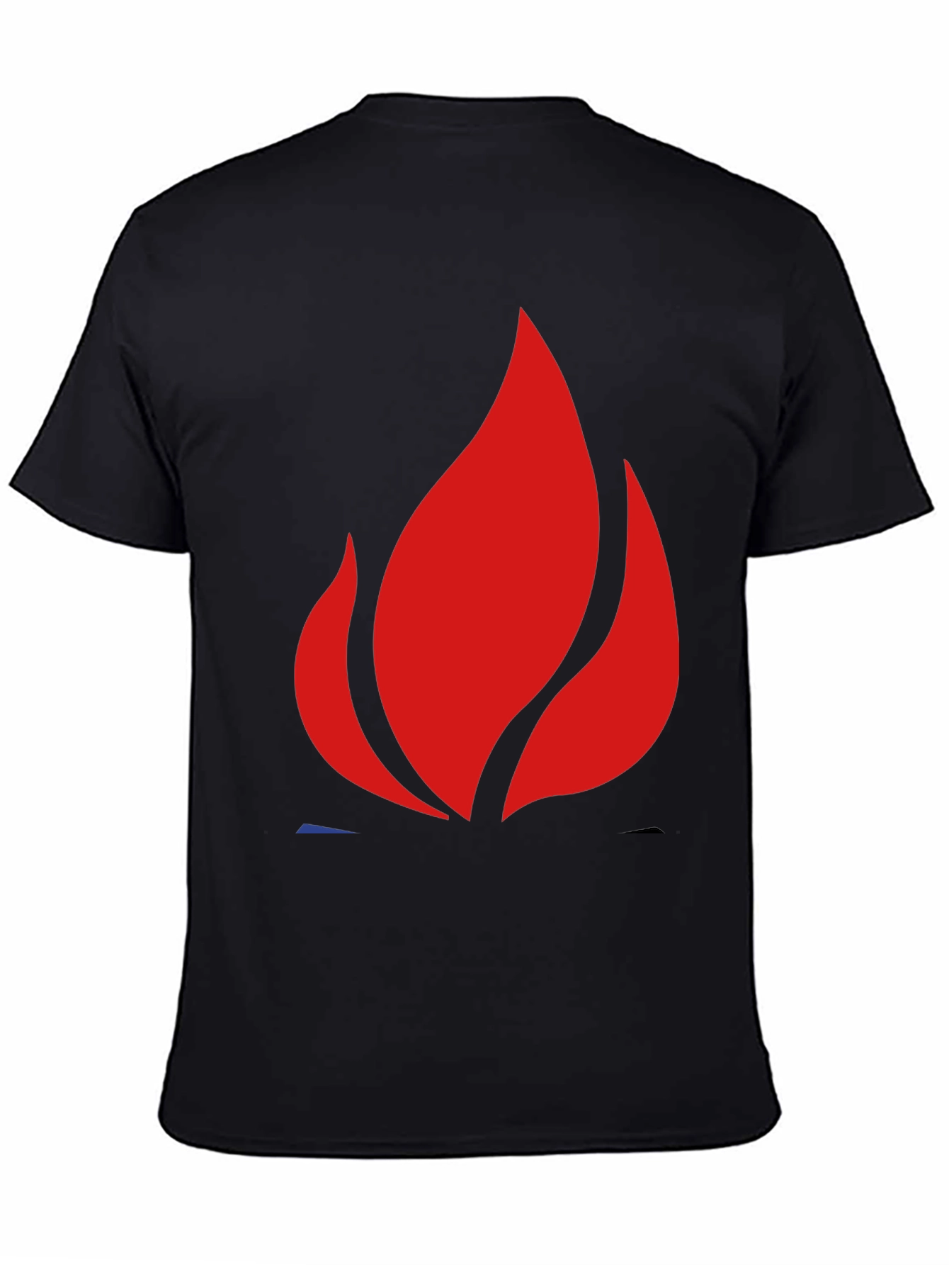 Bold Flame Graphic Black T-Shirt