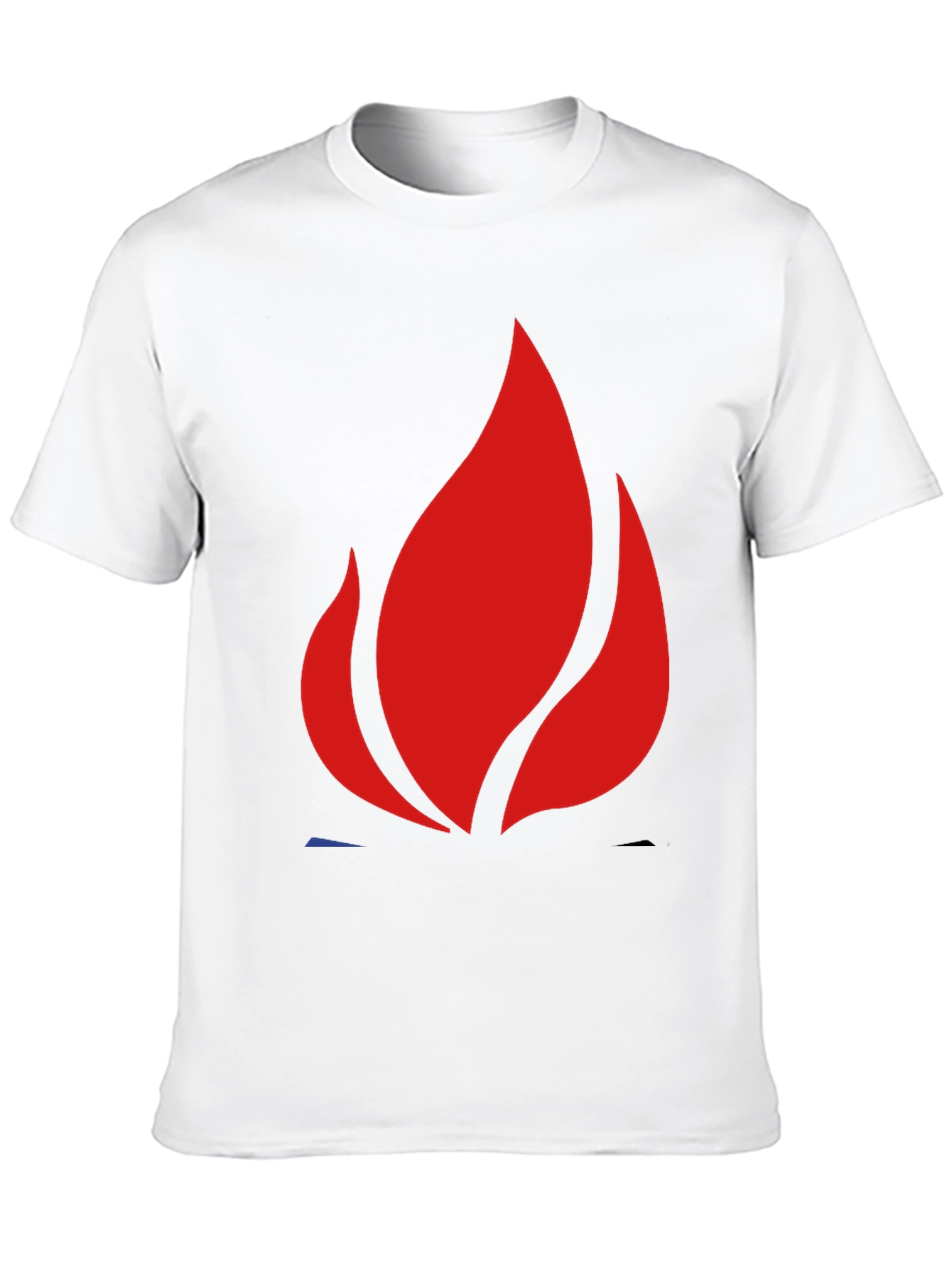 Bold Flame Graphic Black T-Shirt