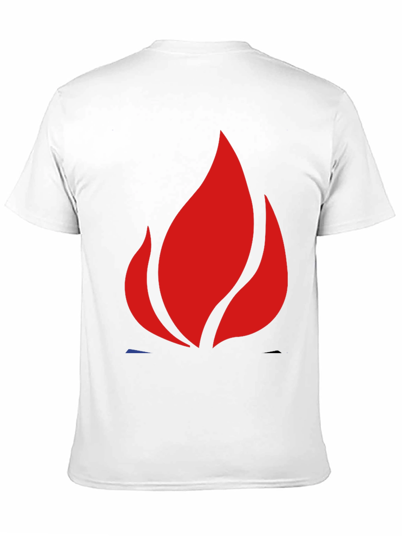 Bold Flame Graphic Black T-Shirt