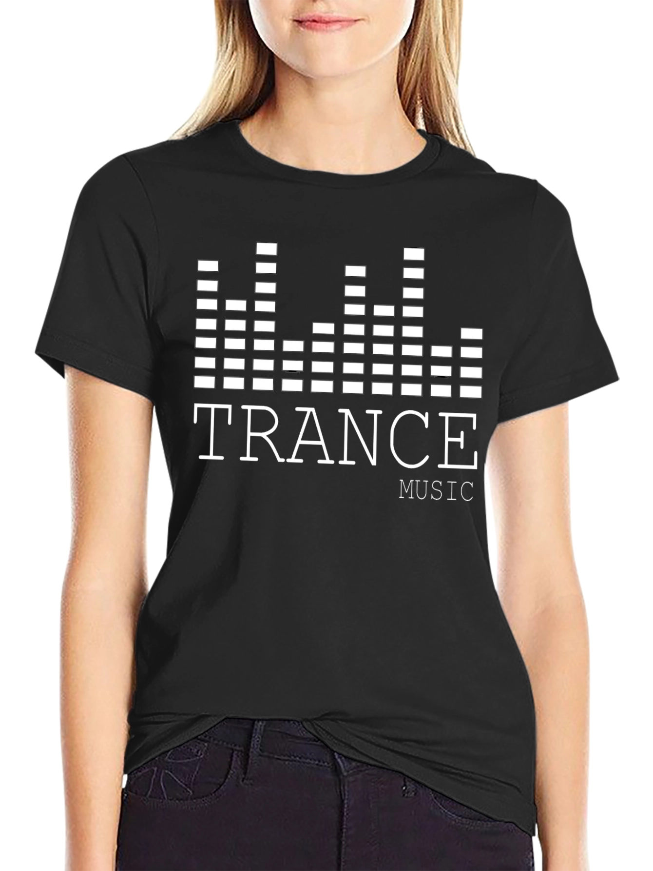Trance Music Graphic Tee - Stylish Black Cotton T-Shirt