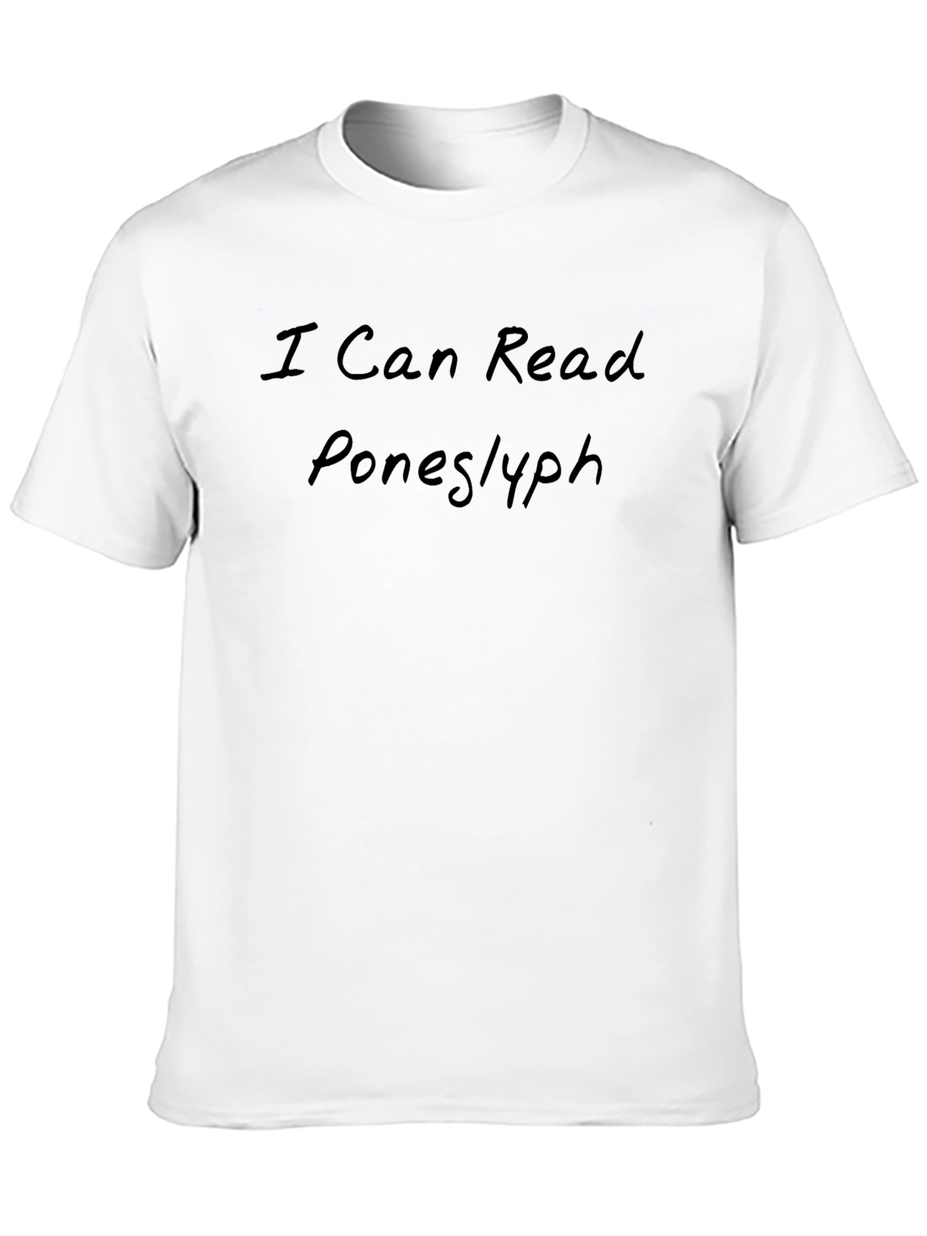 I Can Read Ponesglyph Black T-Shirt