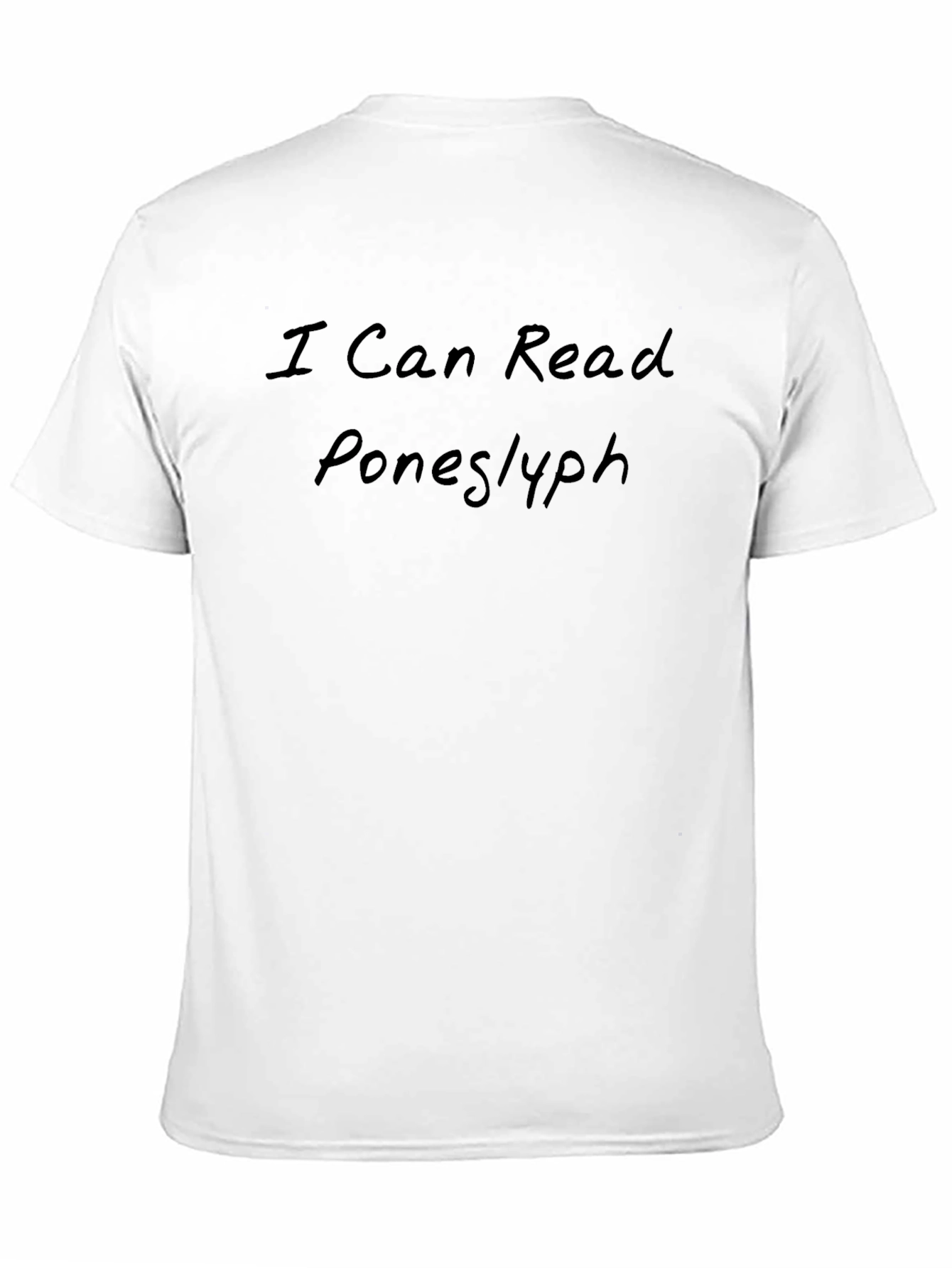 I Can Read Ponesglyph Black T-Shirt