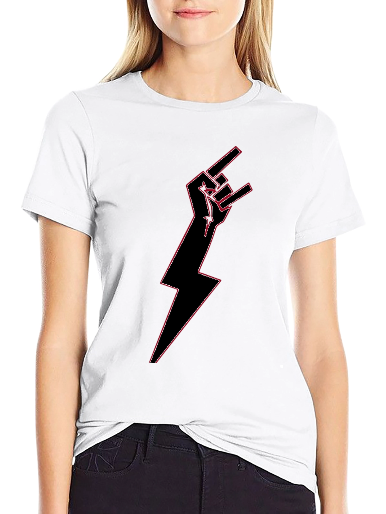 Rock On Lightning Bolt Graphic Tee
