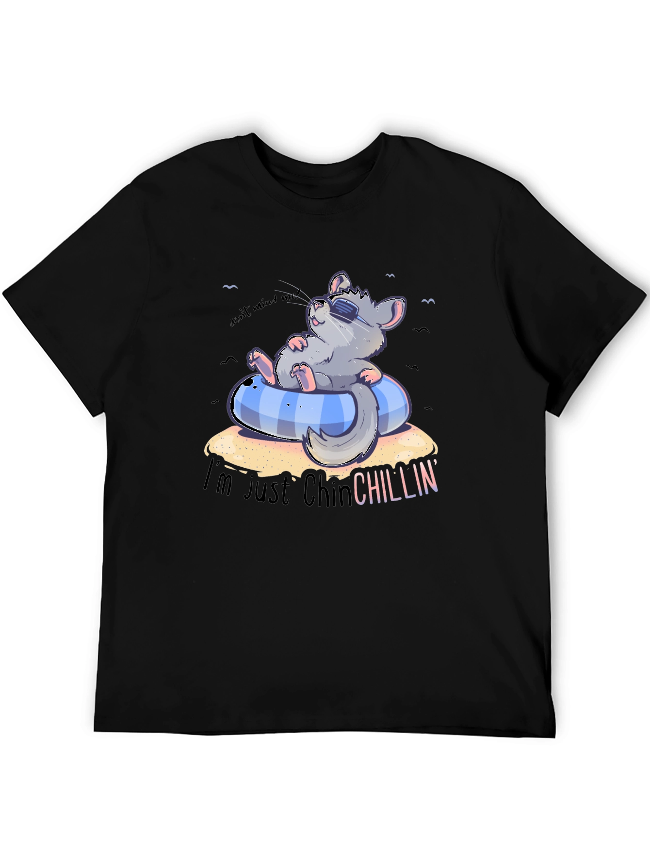 Chinchilla Chillin Graphic Tee - Comfy Black T-Shirt