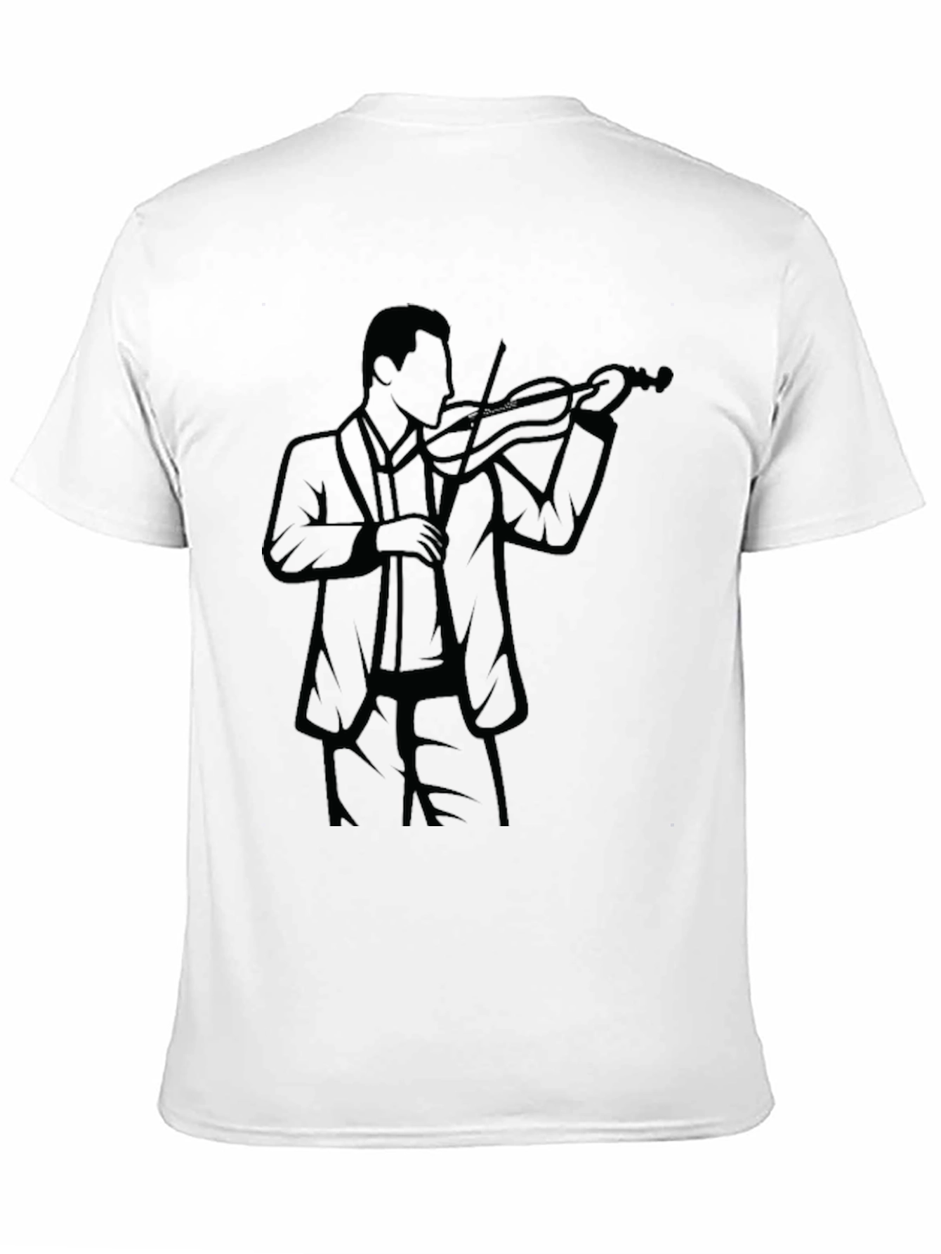 Violinist Silhouette Black T-Shirt