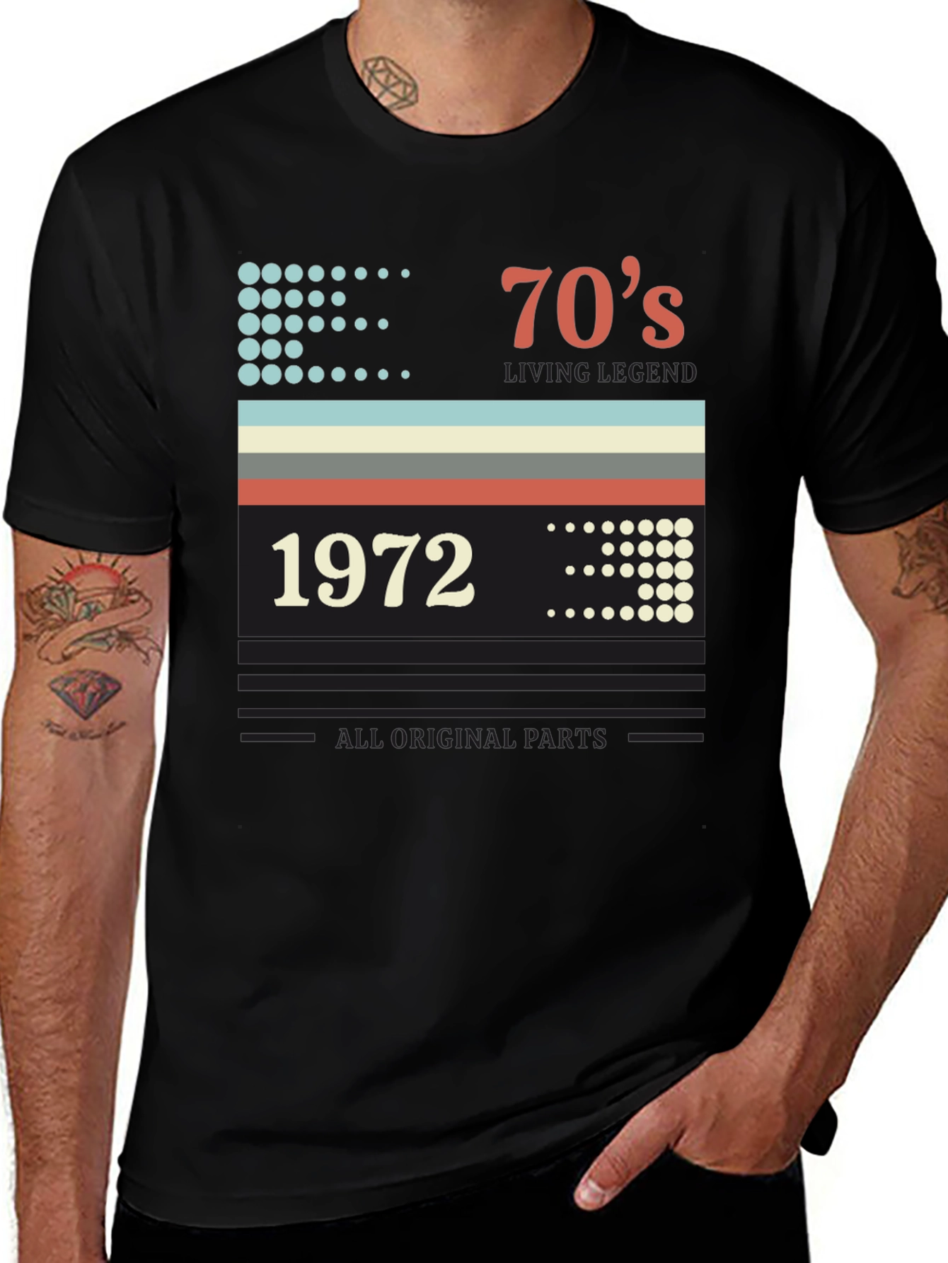 Retro 1972 70s Living Legend Birthday T-Shirt