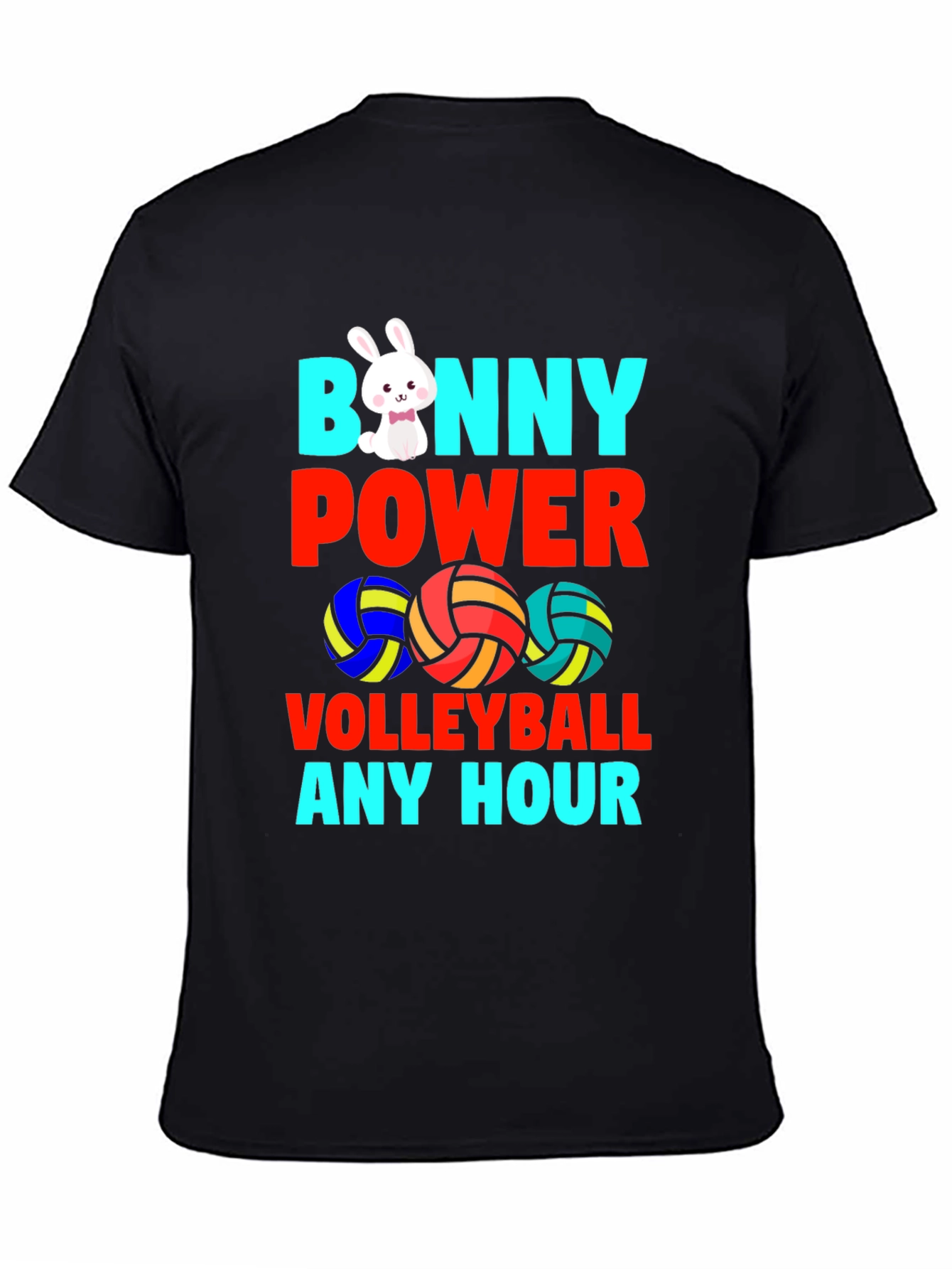 Bunny Power Volleyball Graphic Tee