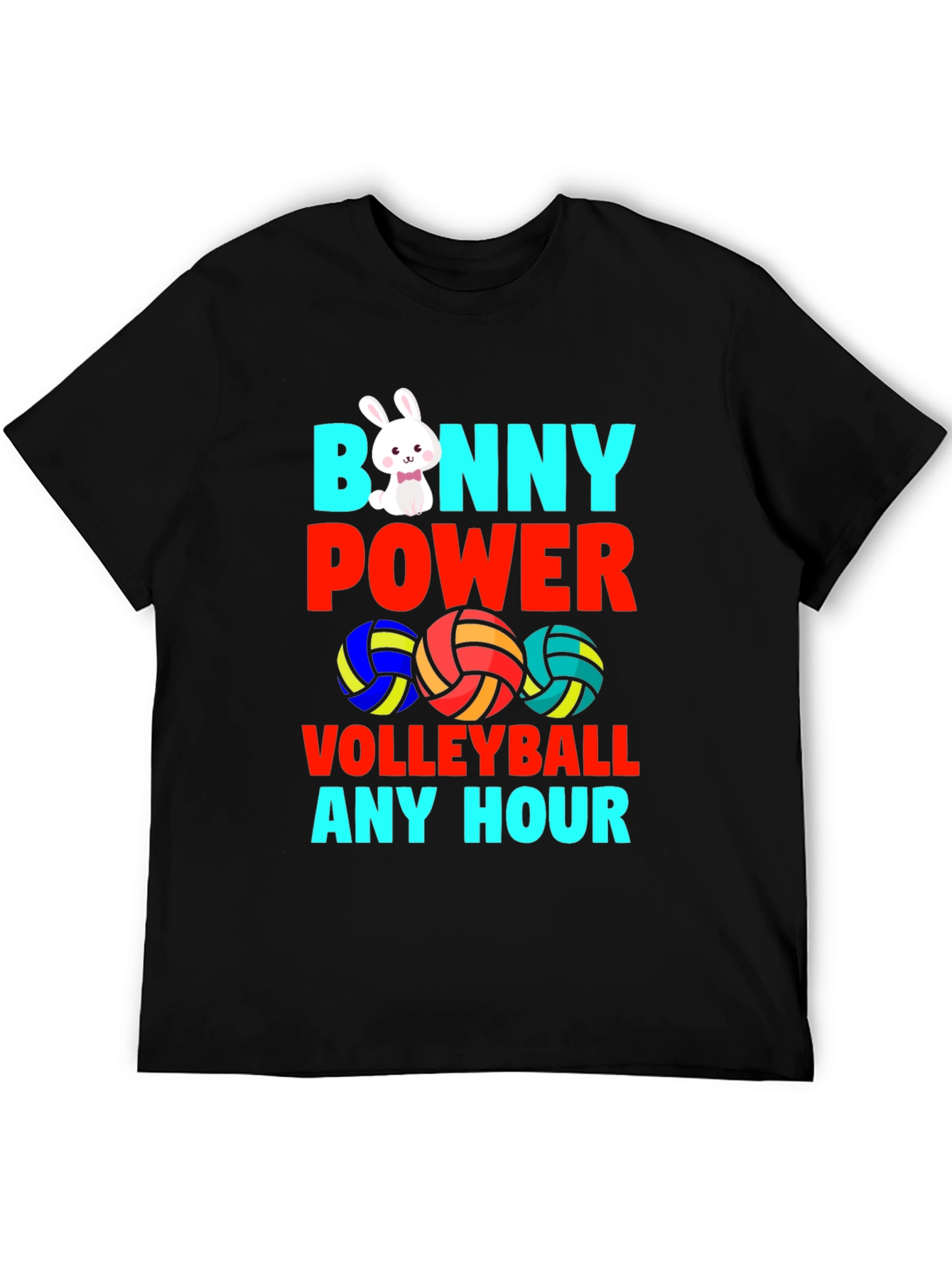 Bunny Power Volleyball Graphic Tee