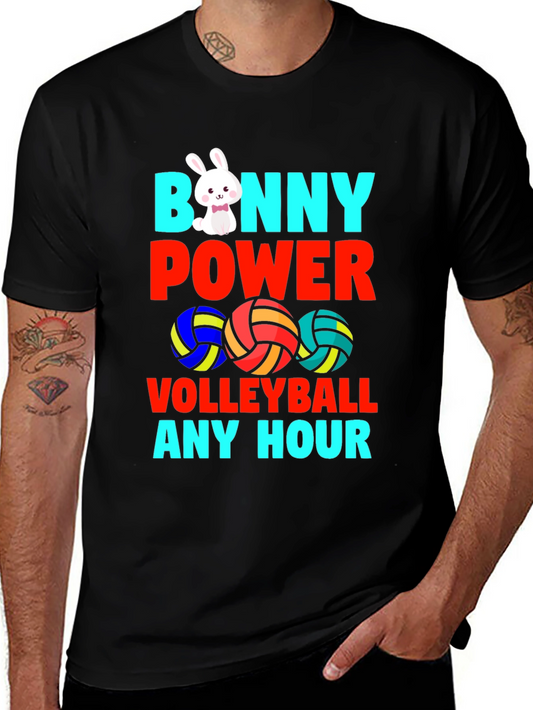 Bunny Power Volleyball Graphic Tee