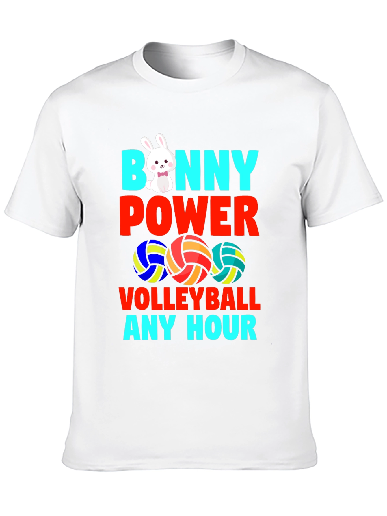 Bunny Power Volleyball Graphic Tee