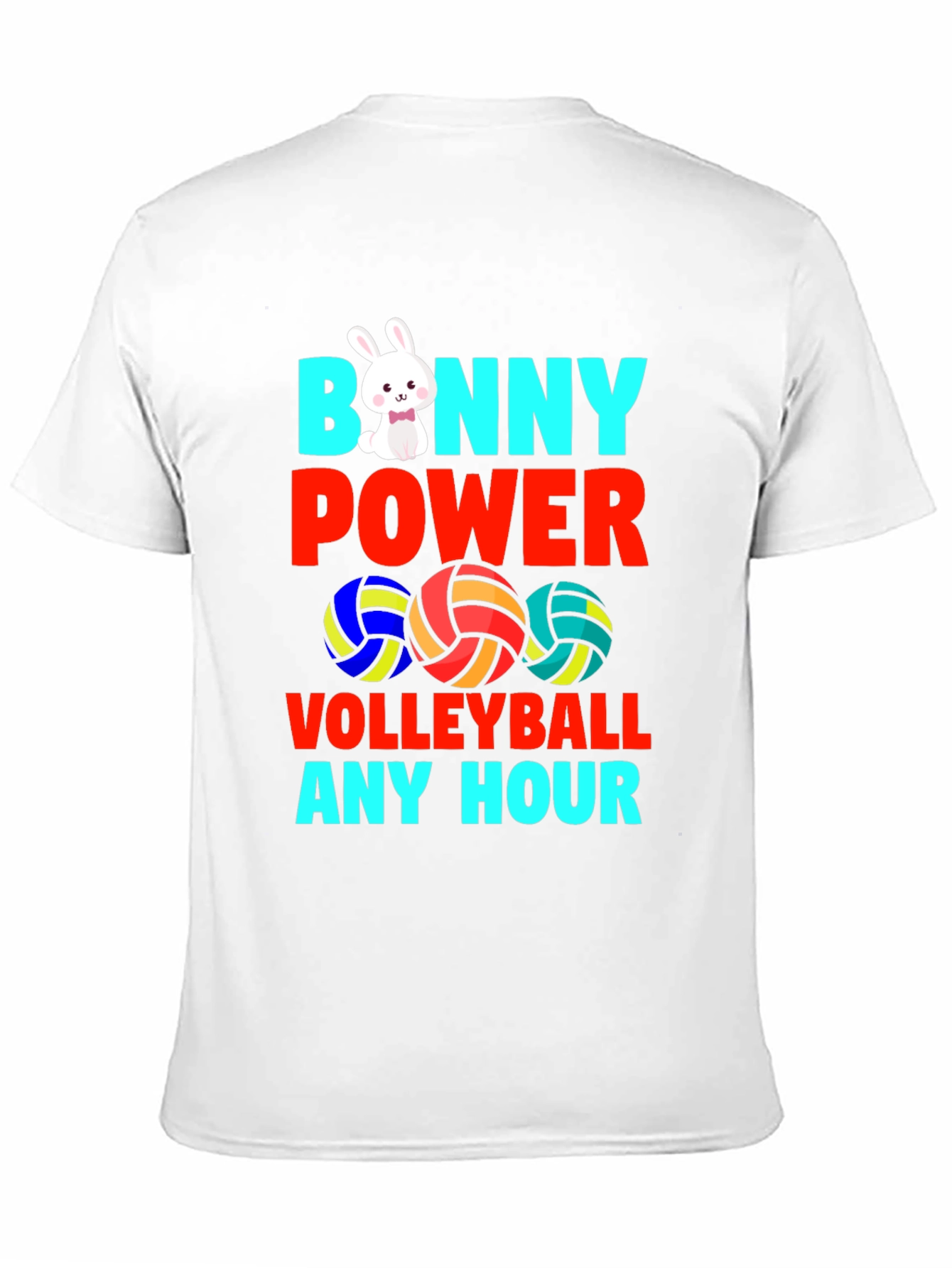 Bunny Power Volleyball Graphic Tee