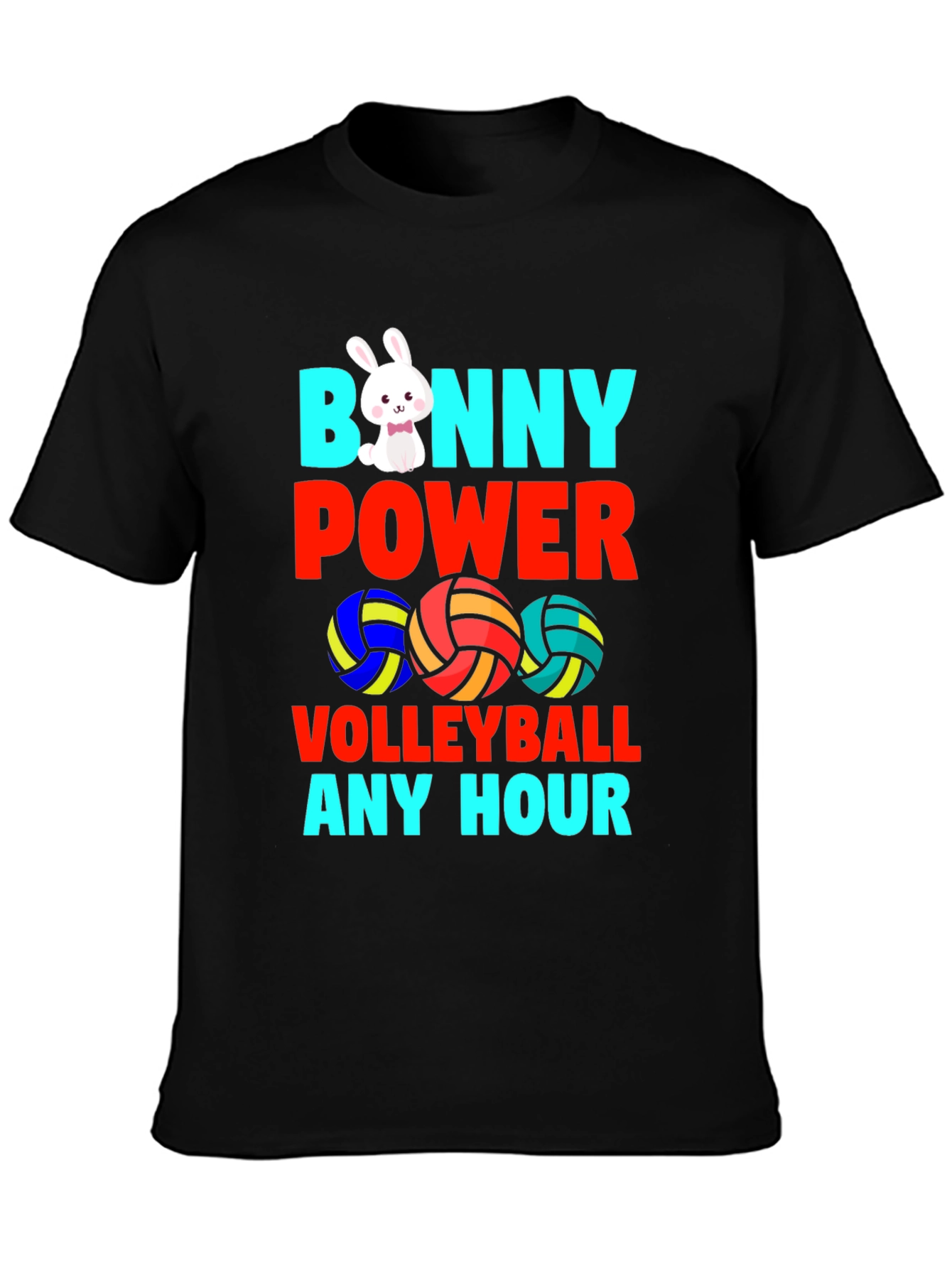 Bunny Power Volleyball Graphic Tee