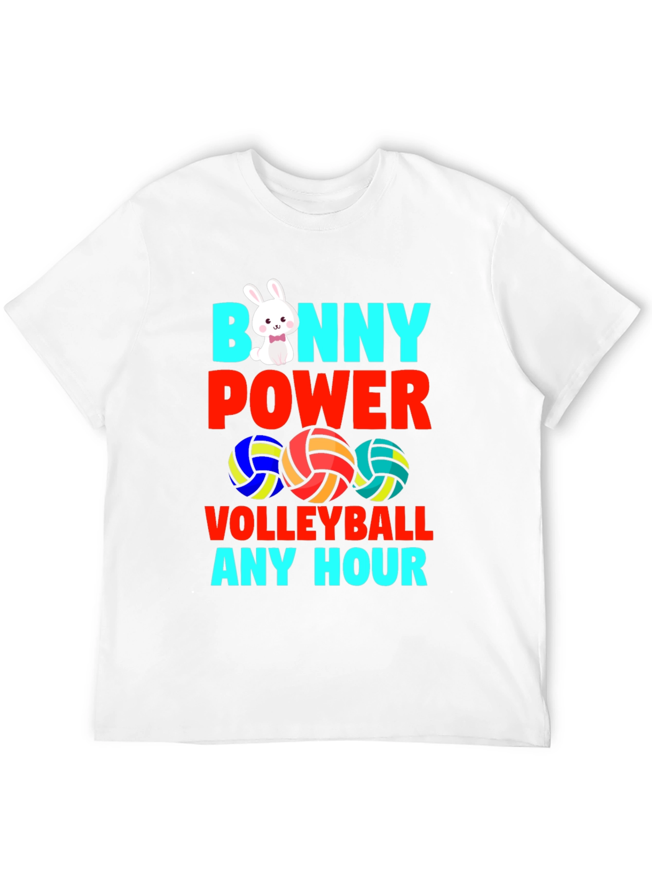 Bunny Power Volleyball Graphic Tee