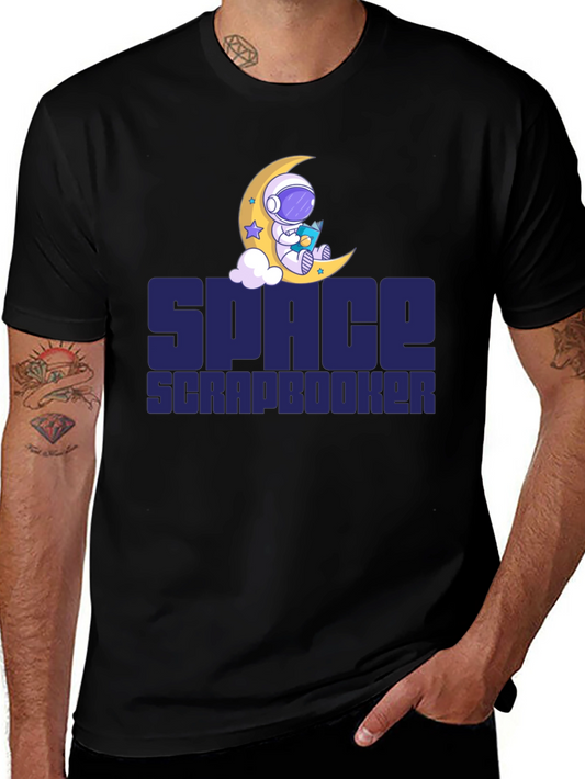Space Scrapbooker T-Shirt - Astronaut Moon Design