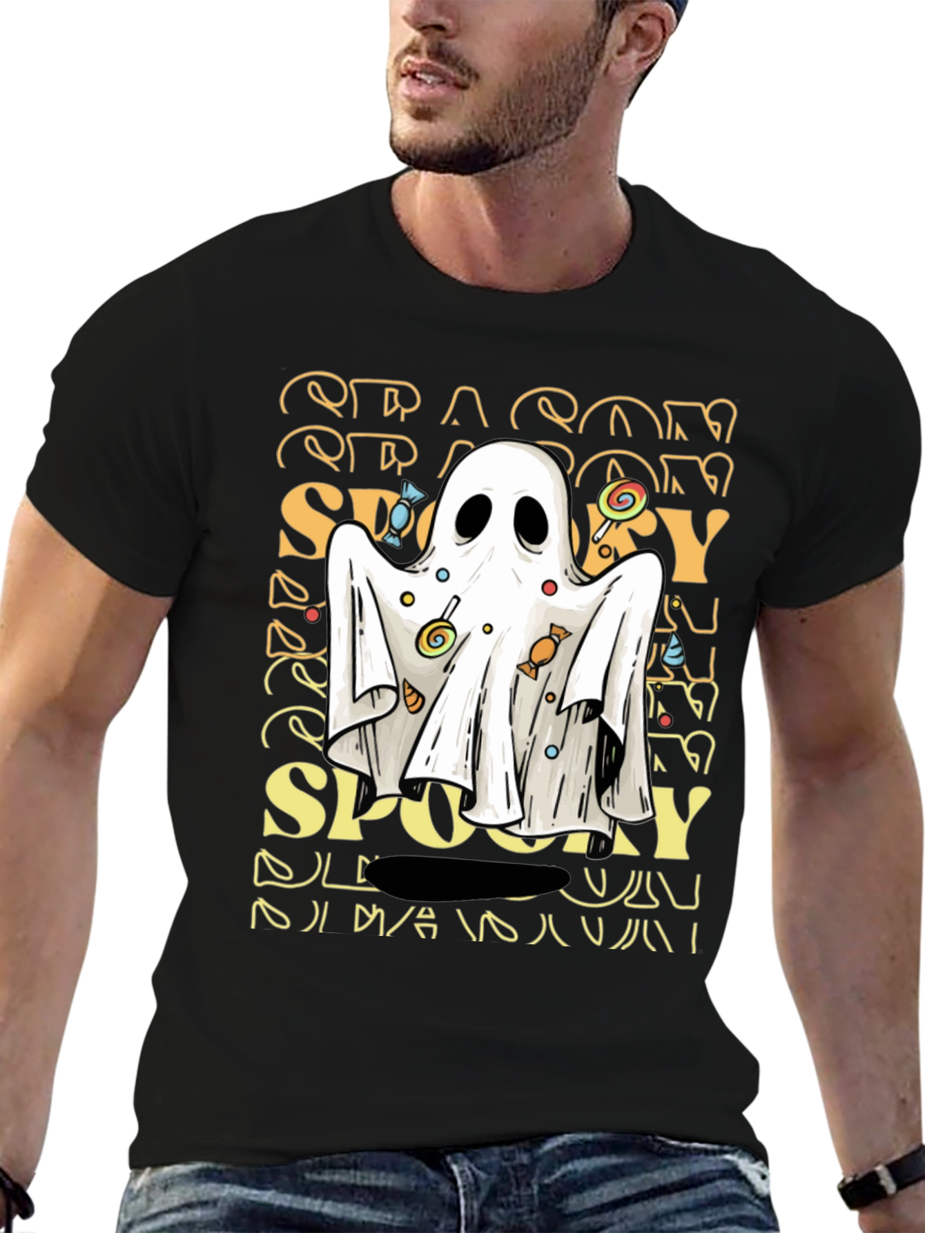 Spooky Season Ghost Graphic Tee