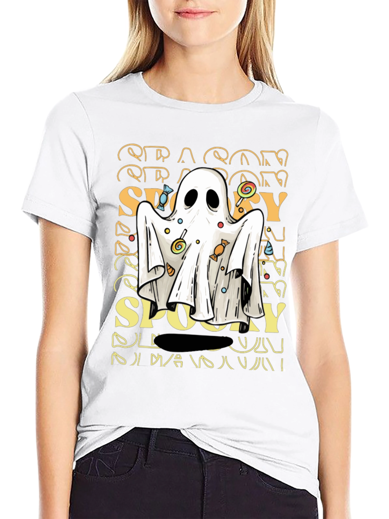 Spooky Season Ghost Graphic Tee