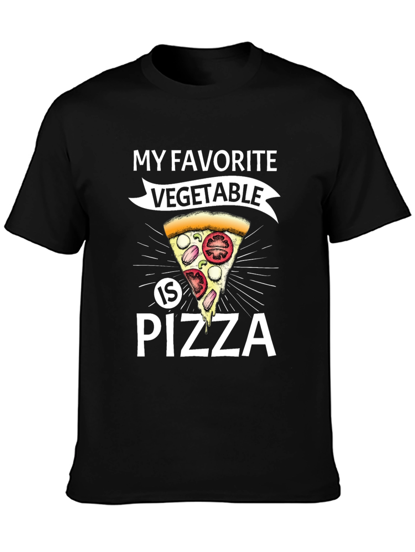 Funny Pizza Vegetable T-Shirt - Foodie Tee