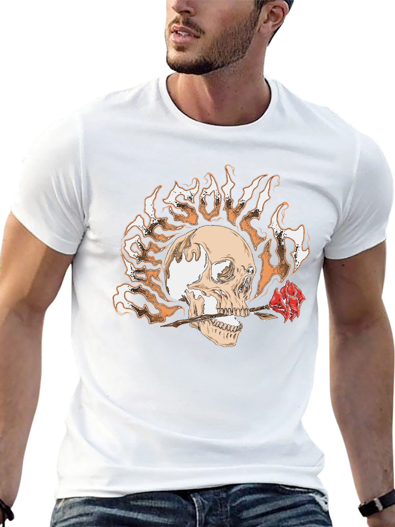 Skull & Rose Graphic Tee