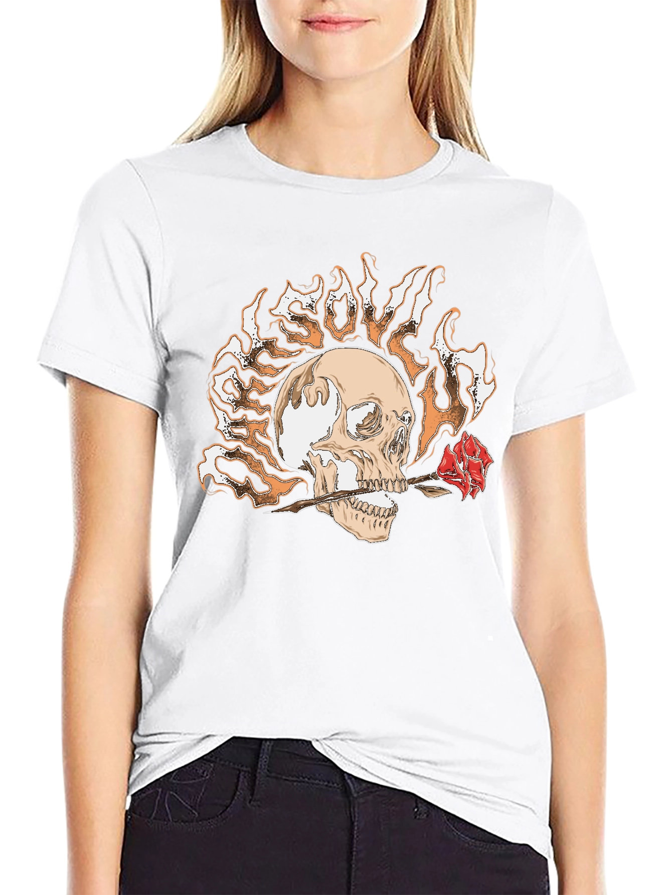 Skull & Rose Graphic Tee
