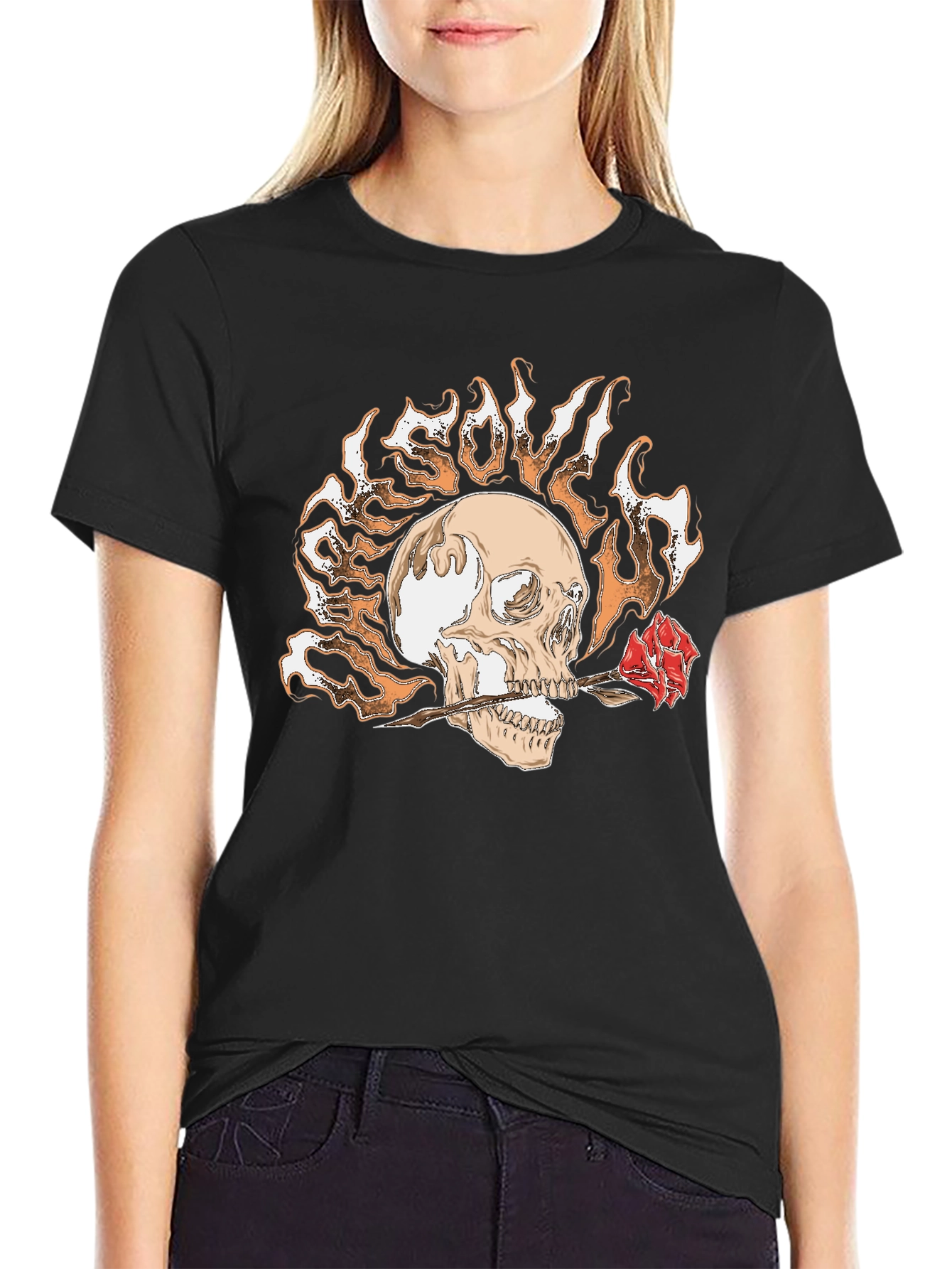 Skull & Rose Graphic Tee