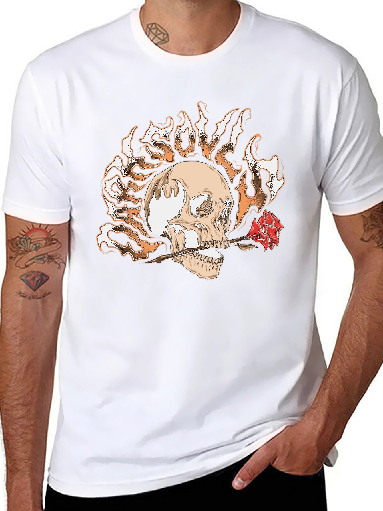 Skull & Rose Graphic Tee