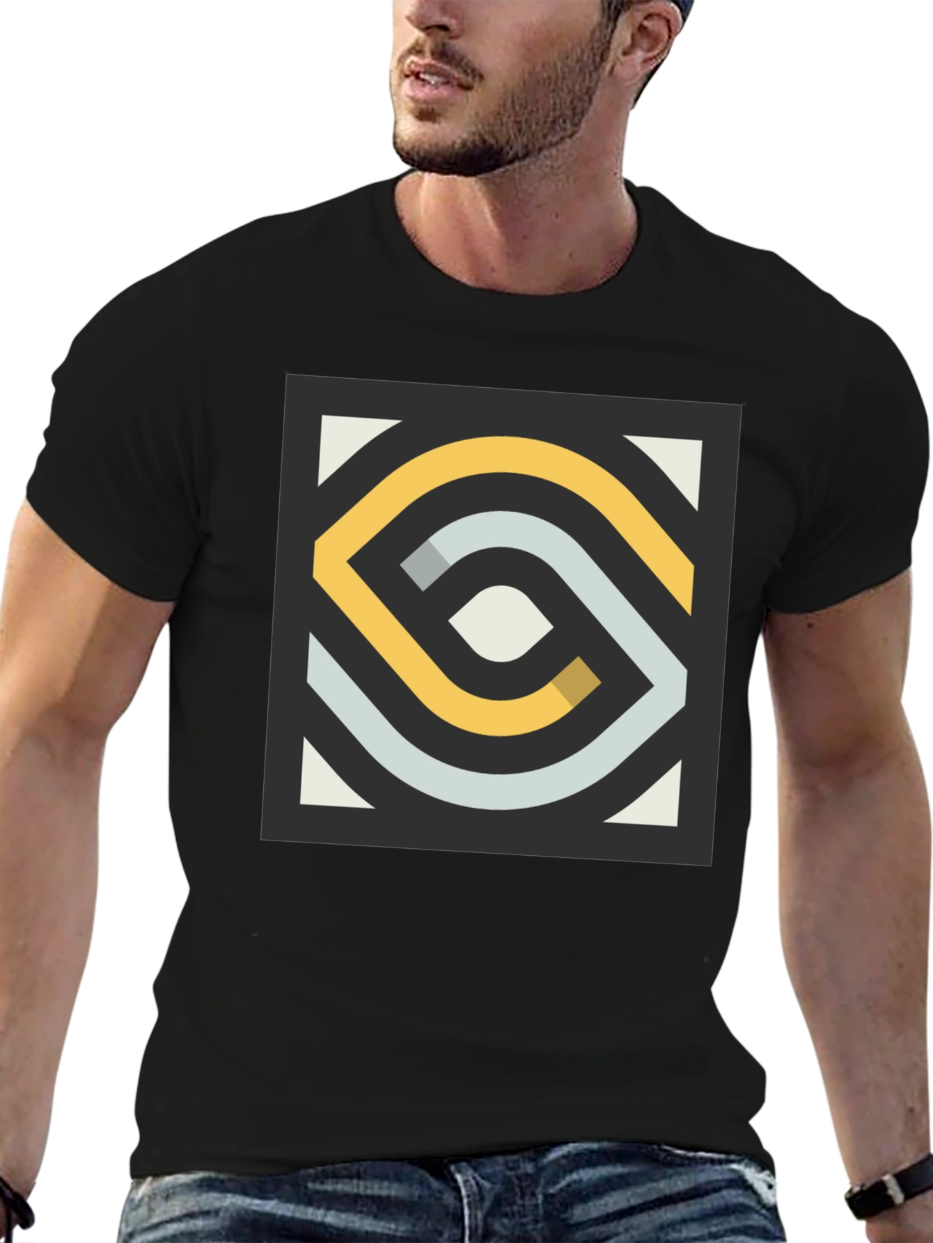 Abstract Geometric Pattern Tee - Modern Style