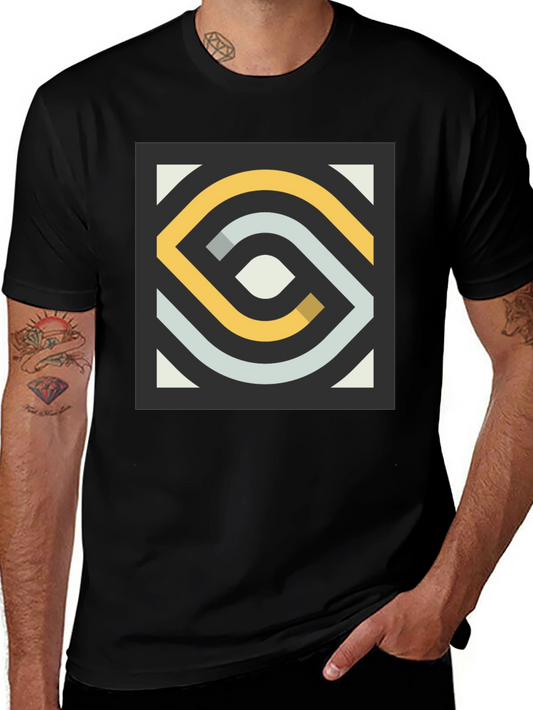 Abstract Geometric Pattern Tee - Modern Style